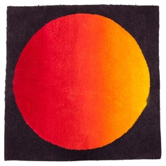 Tapis artistique Ewald Kröner 1970 Sun Motiv