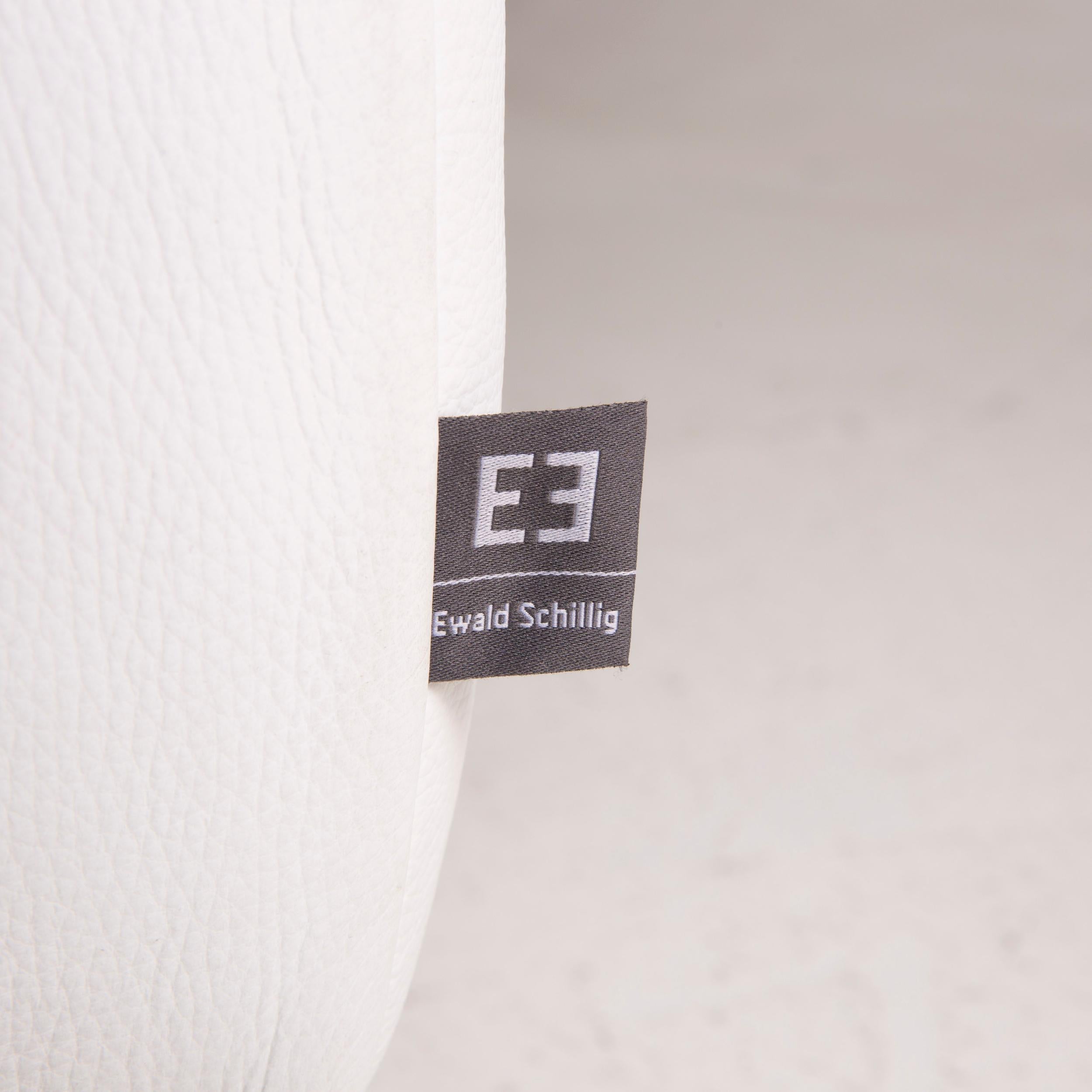 Contemporary Ewald Schillig Ameto Fabric Sofa Brown White Leather Three-Seat