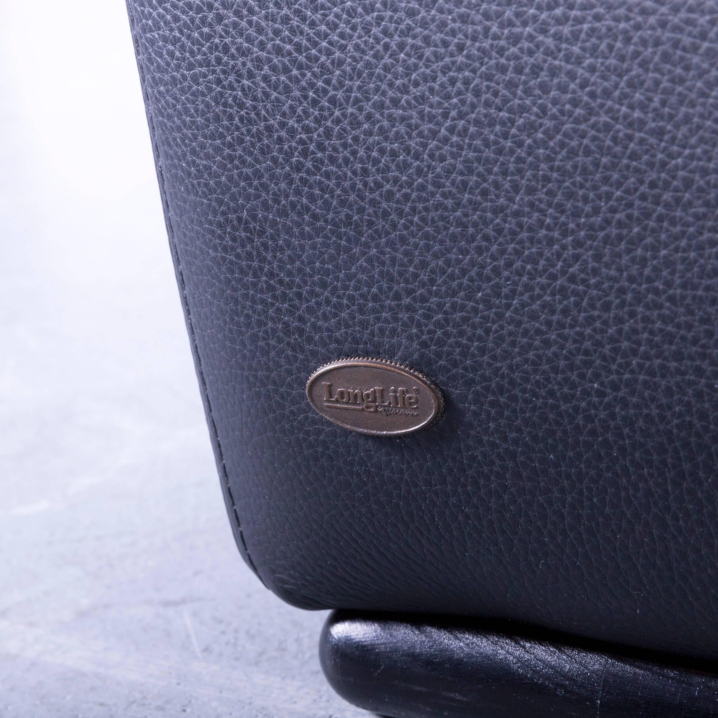 Ewald Schillig Armchair Black Leather One-Seat In Excellent Condition For Sale In Cologne, DE