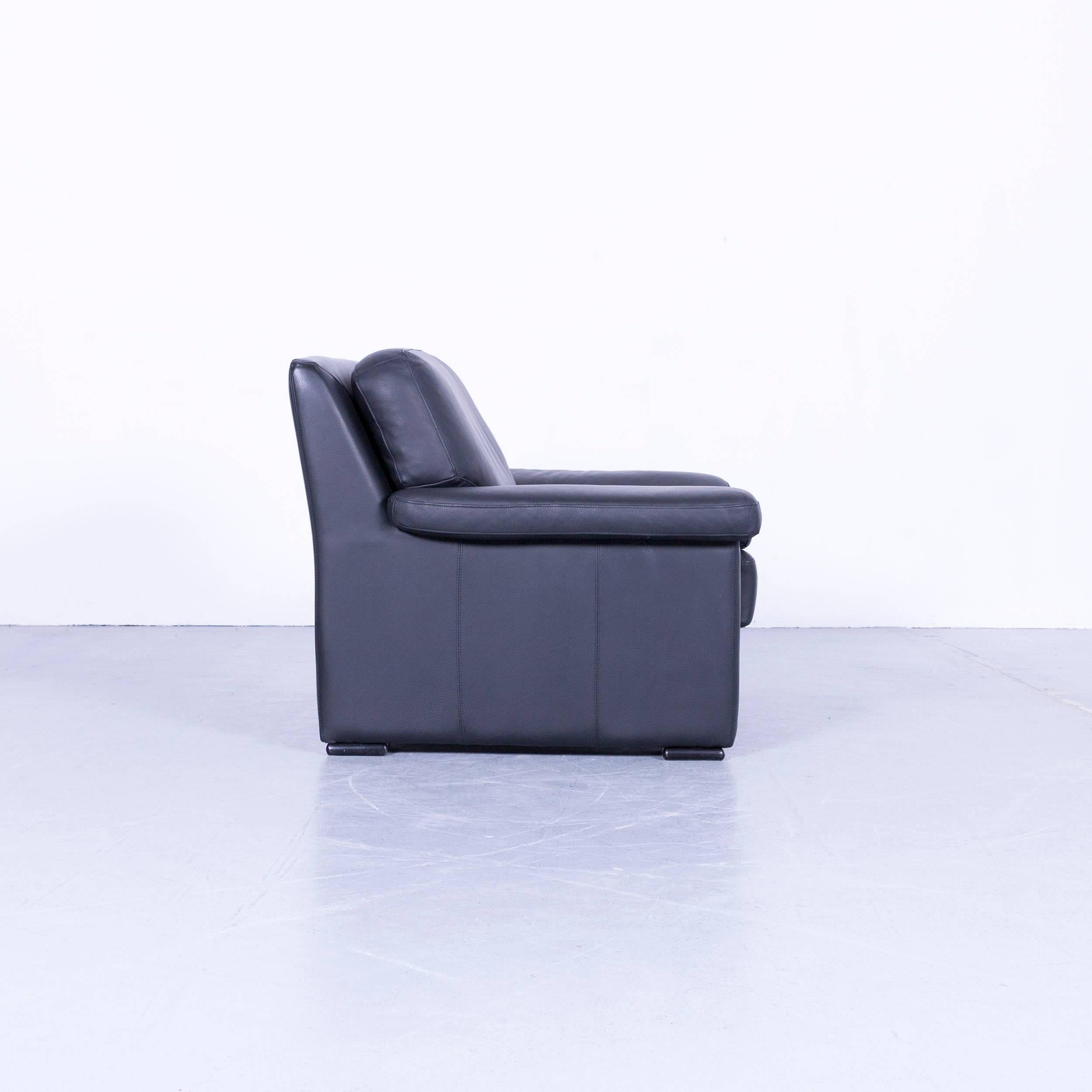 Contemporary Ewald Schillig Armchair Black Leather One-Seat For Sale