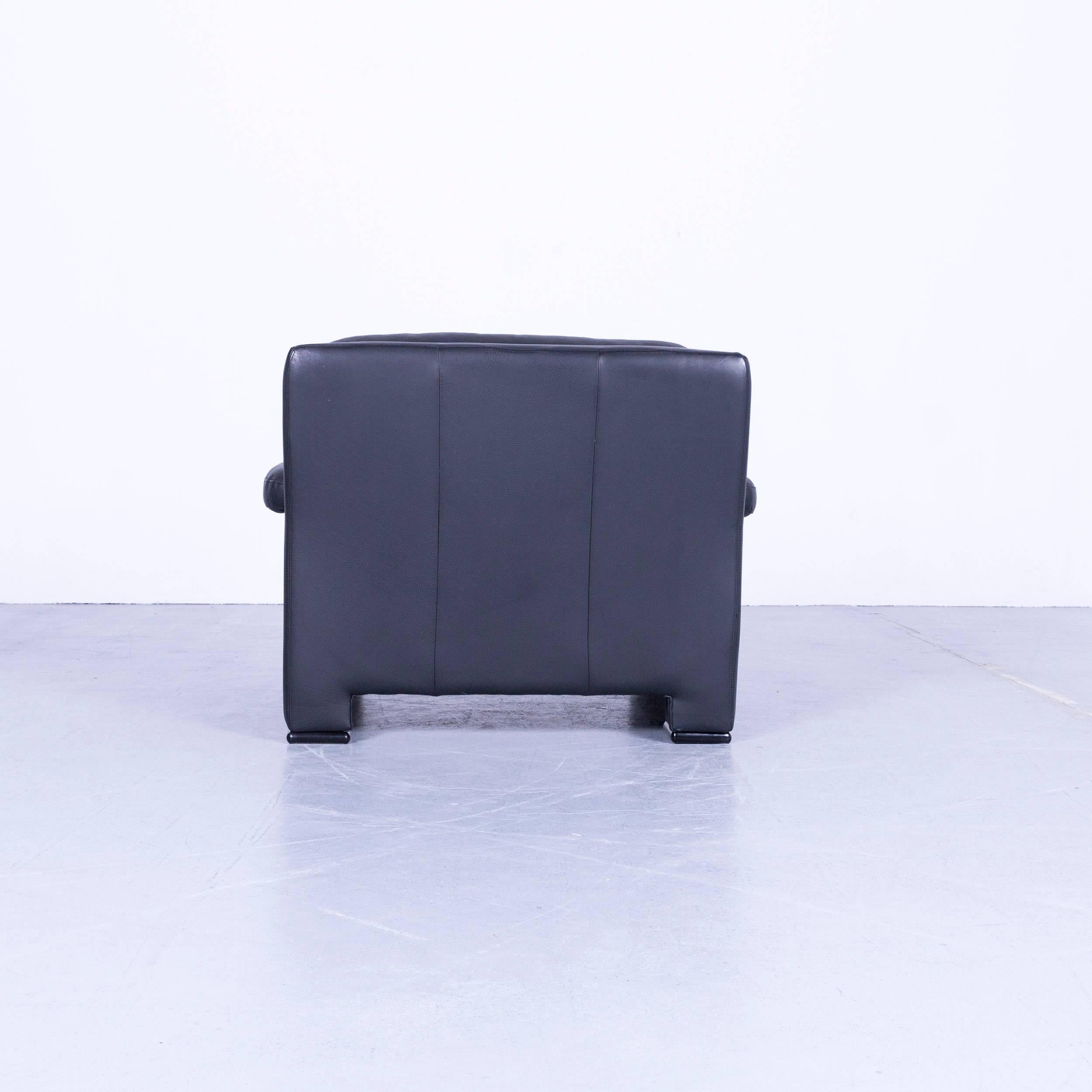 Ewald Schillig Armchair Black Leather One-Seat For Sale 1