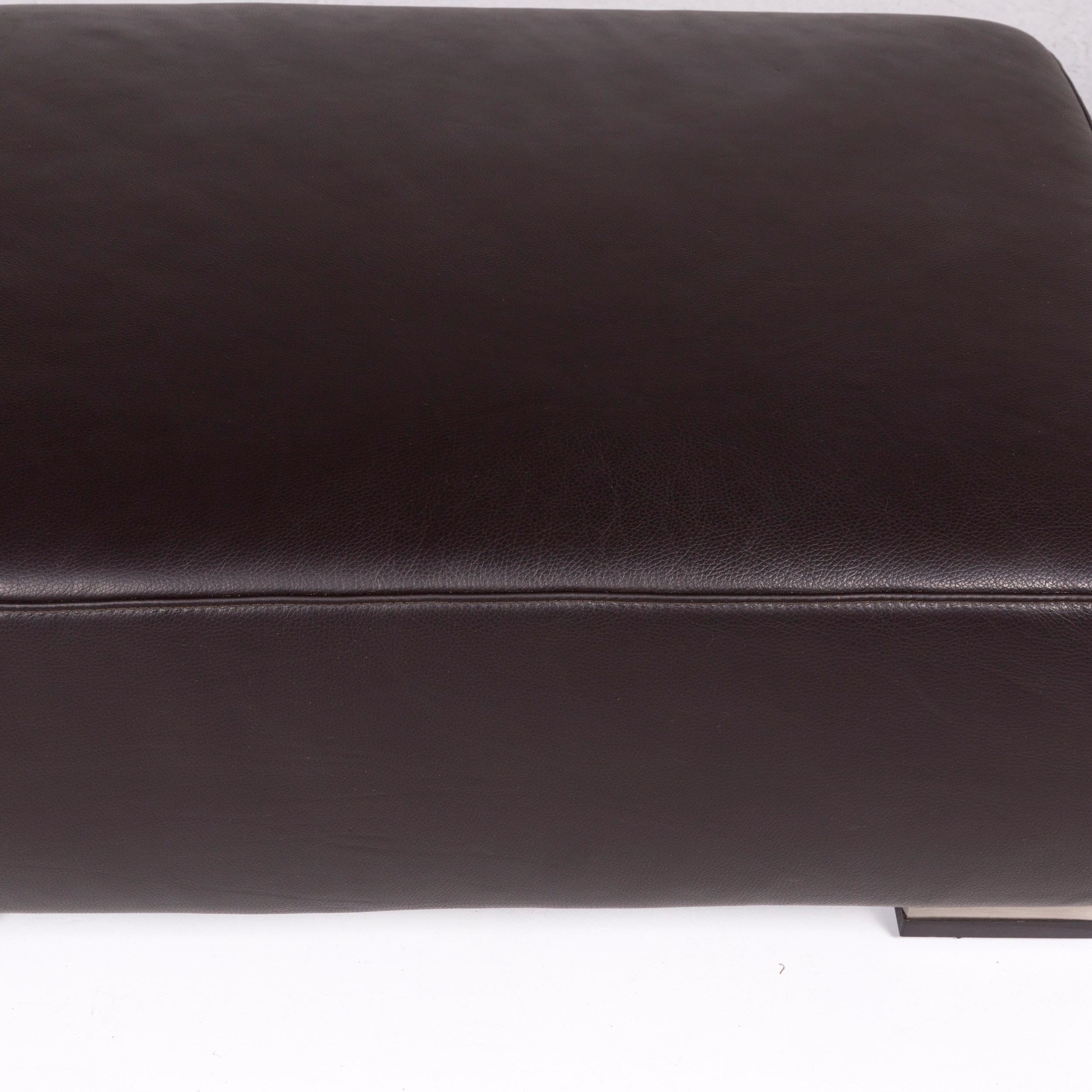 Ewald Schillig Bentley Leather Sofa Set Brown Dark Brown 1 Three-Seat 1 8