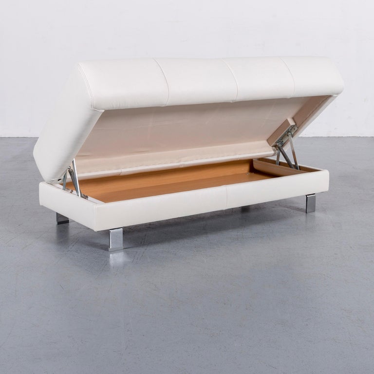 Ewald Schillig Brand Daria Leather Corner Sofa And Bench White For