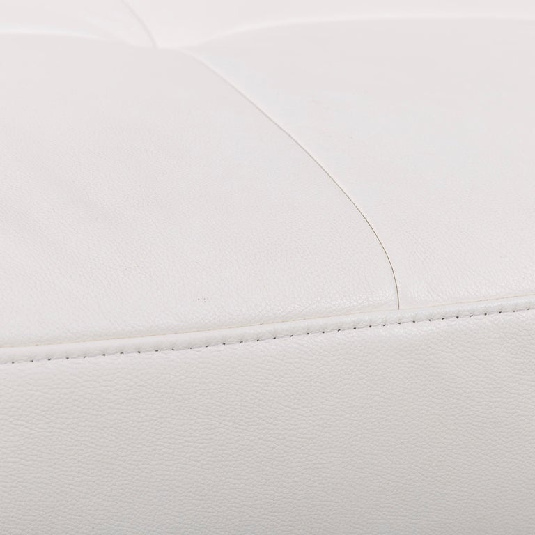 Ewald Schillig Brand Daria Leather Corner Sofa And Bench White For Sale At 1stdibs