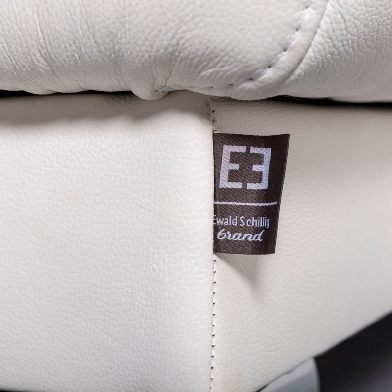 Ewald Schillig Brand Daria Leather Corner Sofa Off White For Sale