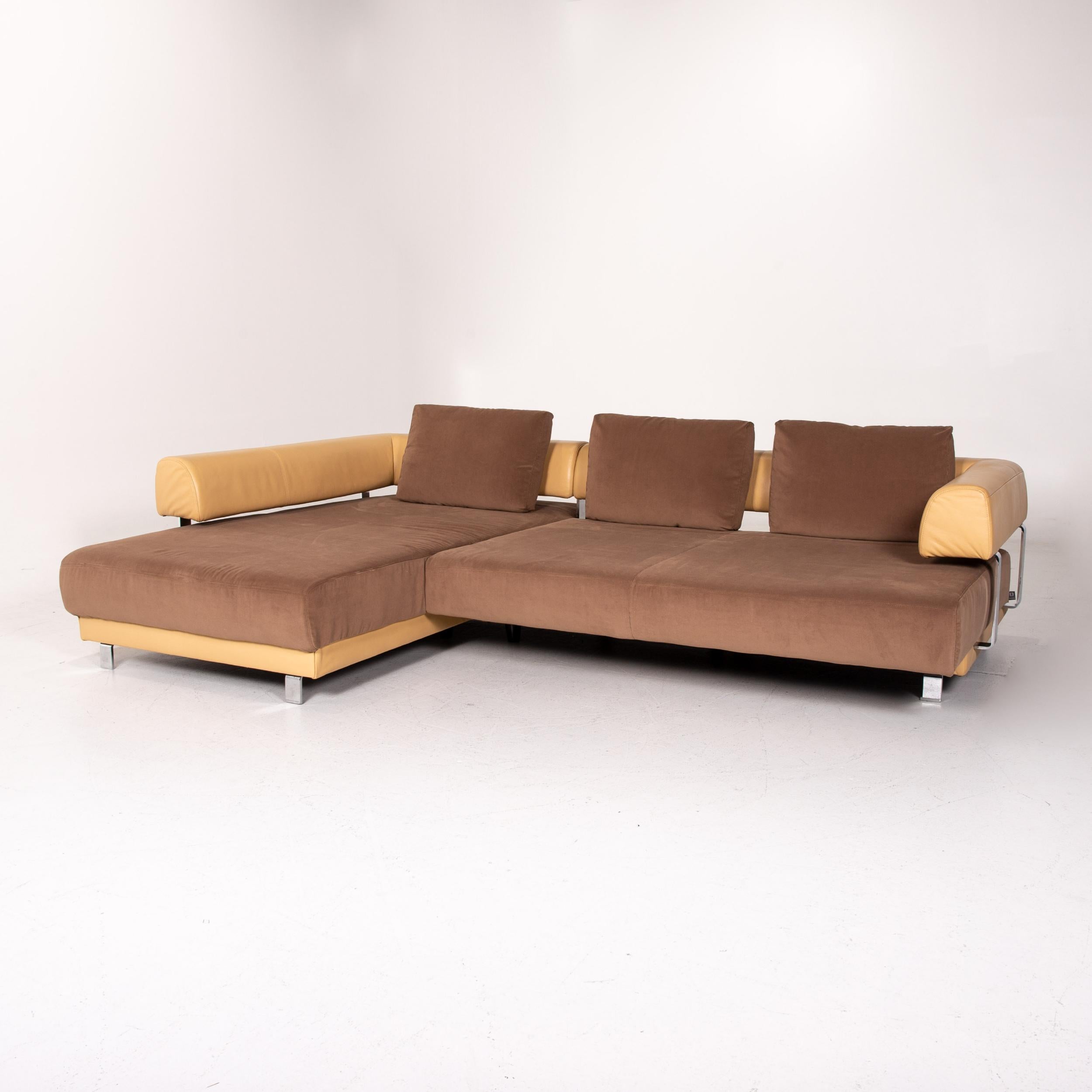 Ewald Schillig Brand Face Electric Function Leather Fabric Corner Sofa  Beige For Sale at 1stDibs | ewald schillig sofa, schillig sofa