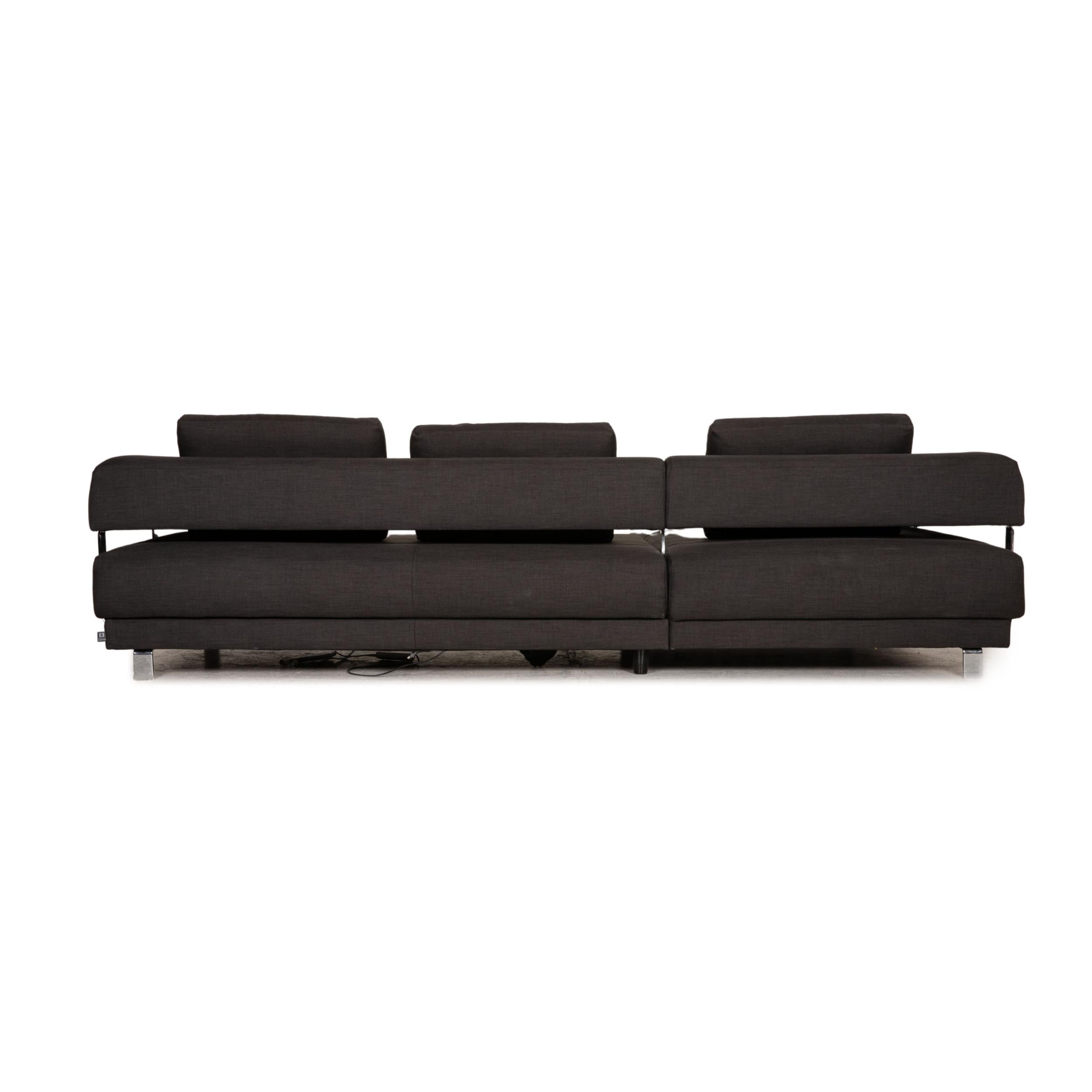 Ewald Schillig Brand Face Fabric Sofa Grau Eck Sofa Couch Funktion im Angebot 1