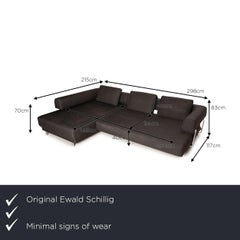Ewald Schillig Brand Face Fabric Sofa Gray Corner Sofa Couch Function
