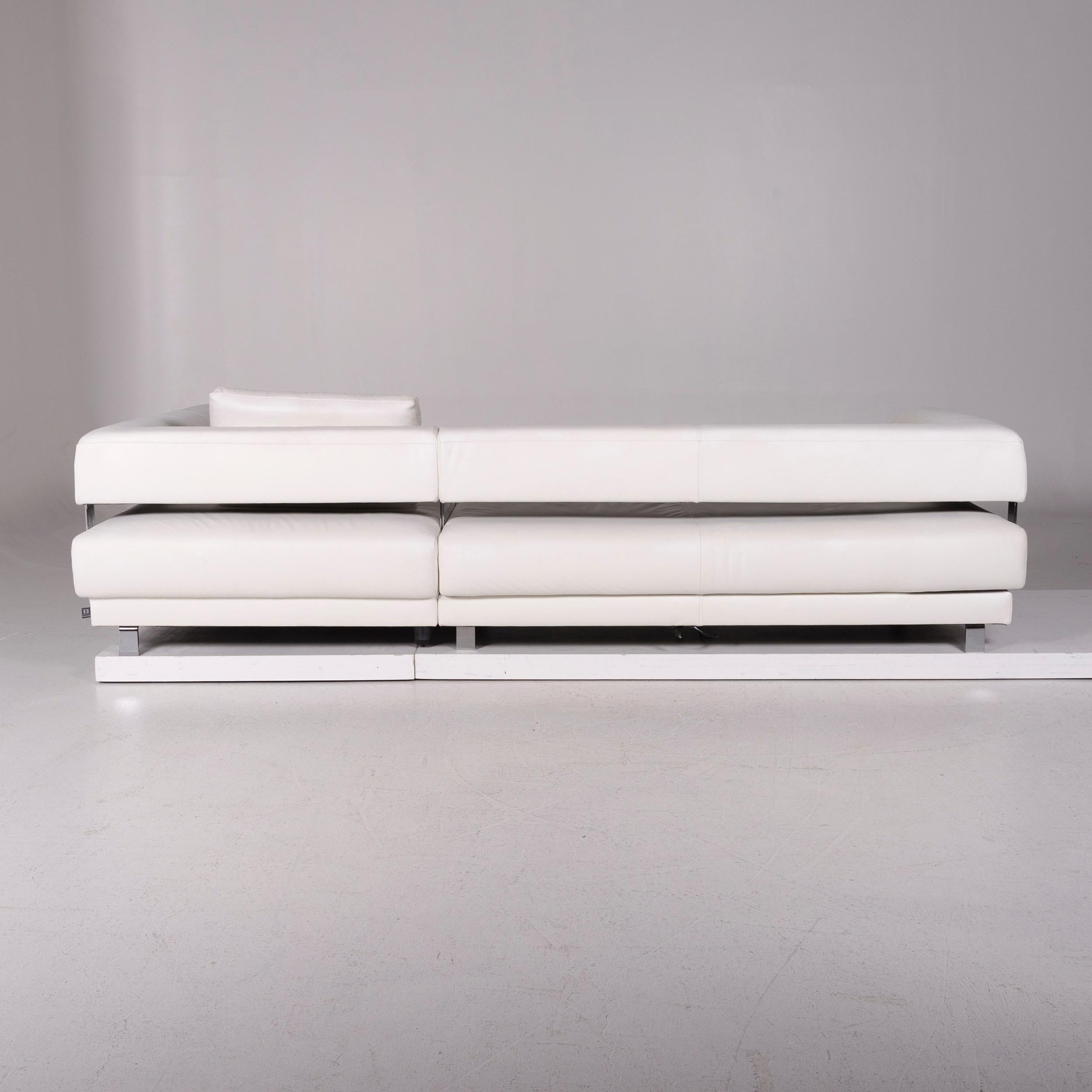 Ewald Schillig Brand Face Leather Corner Sofa White Sofa Couch For Sale 4