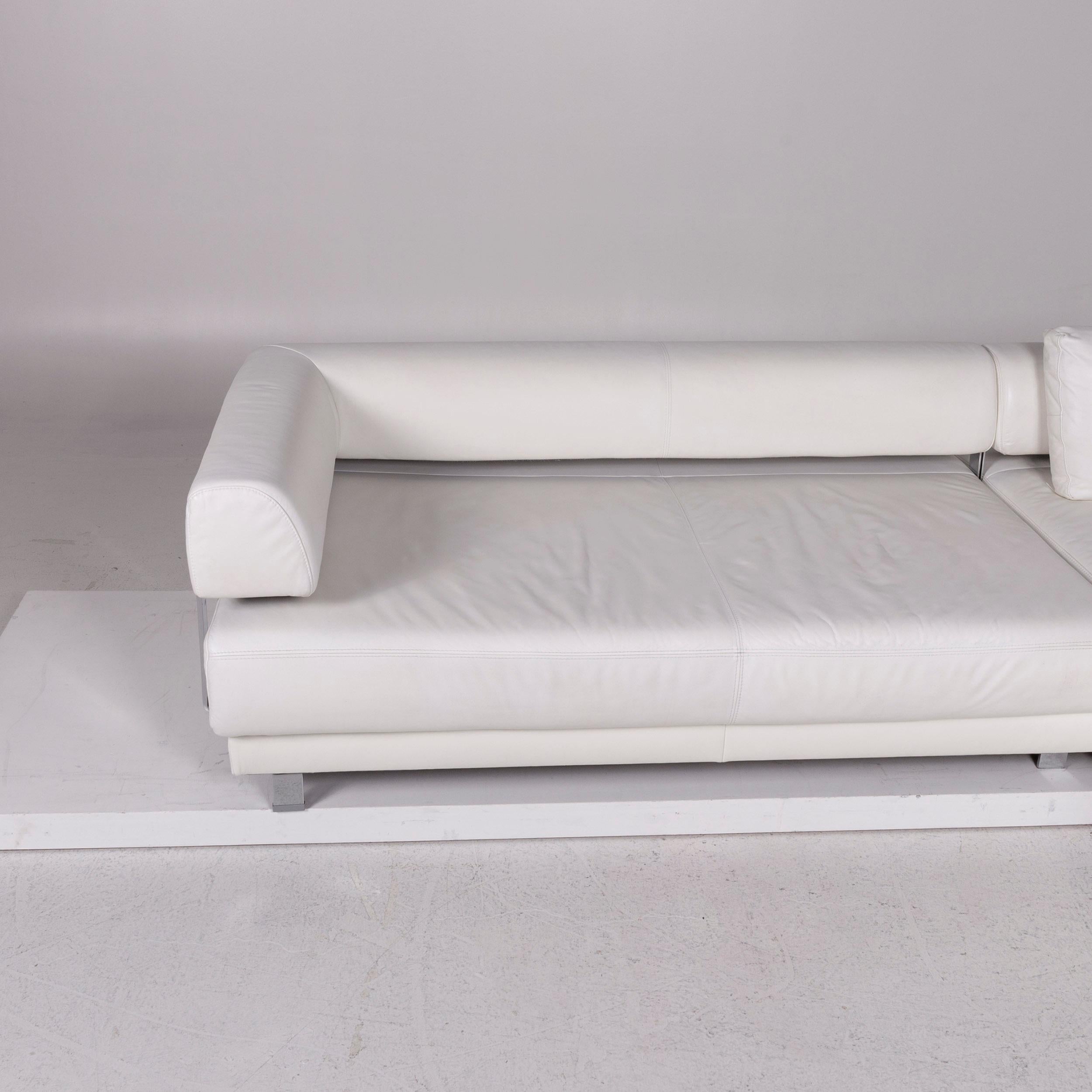 Ewald Schillig Brand Face Leather Corner Sofa White Sofa Couch For Sale 1