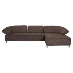 Ewald Schillig Butterfly Fabric Sofa Gray Corner Sofa Couch