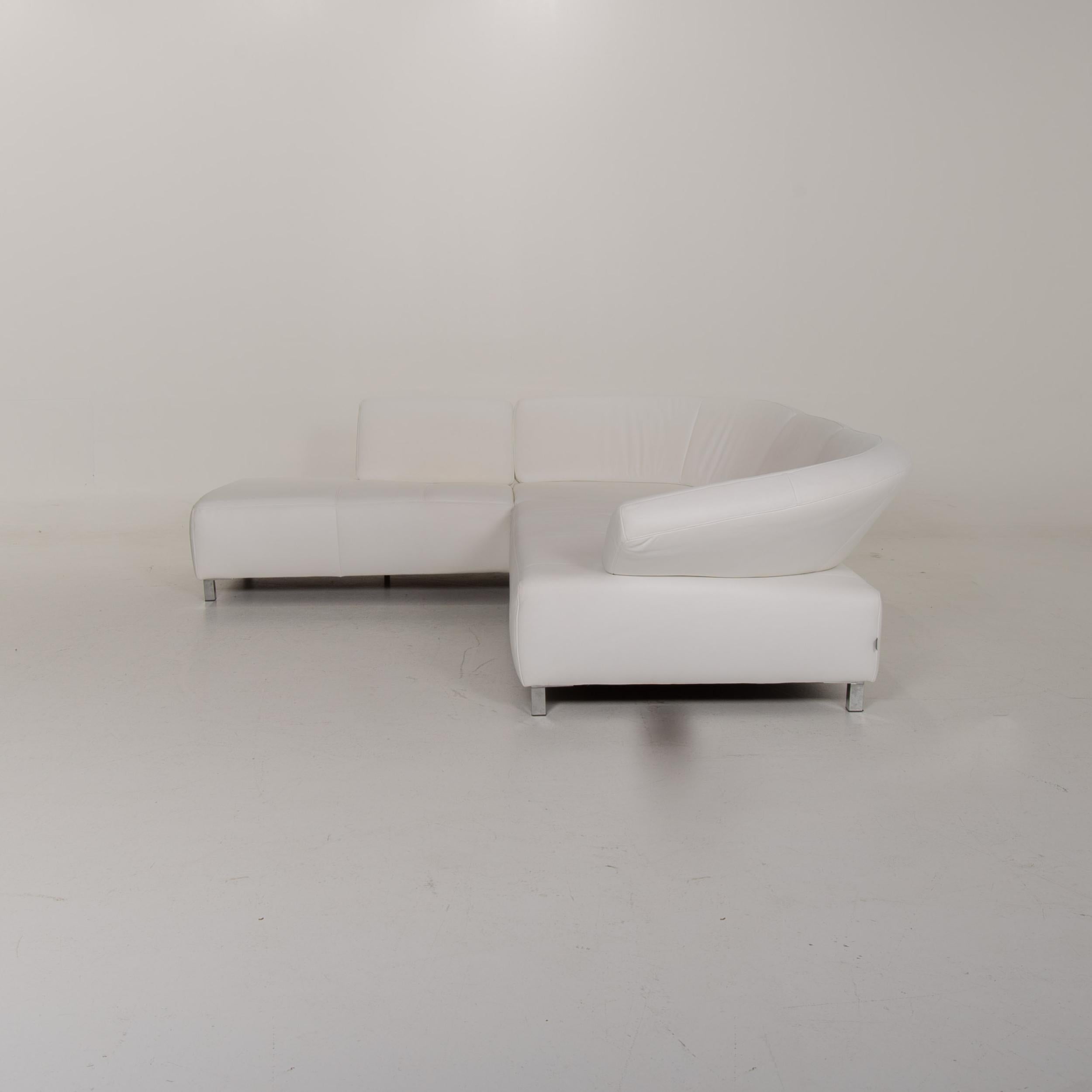 Ewald Schillig Butterfly Leather Sofa White Corner Sofa 5