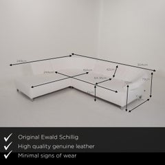 Canapé en cuir Butterfly de Ewald Schillig Canapé d'angle blanc
