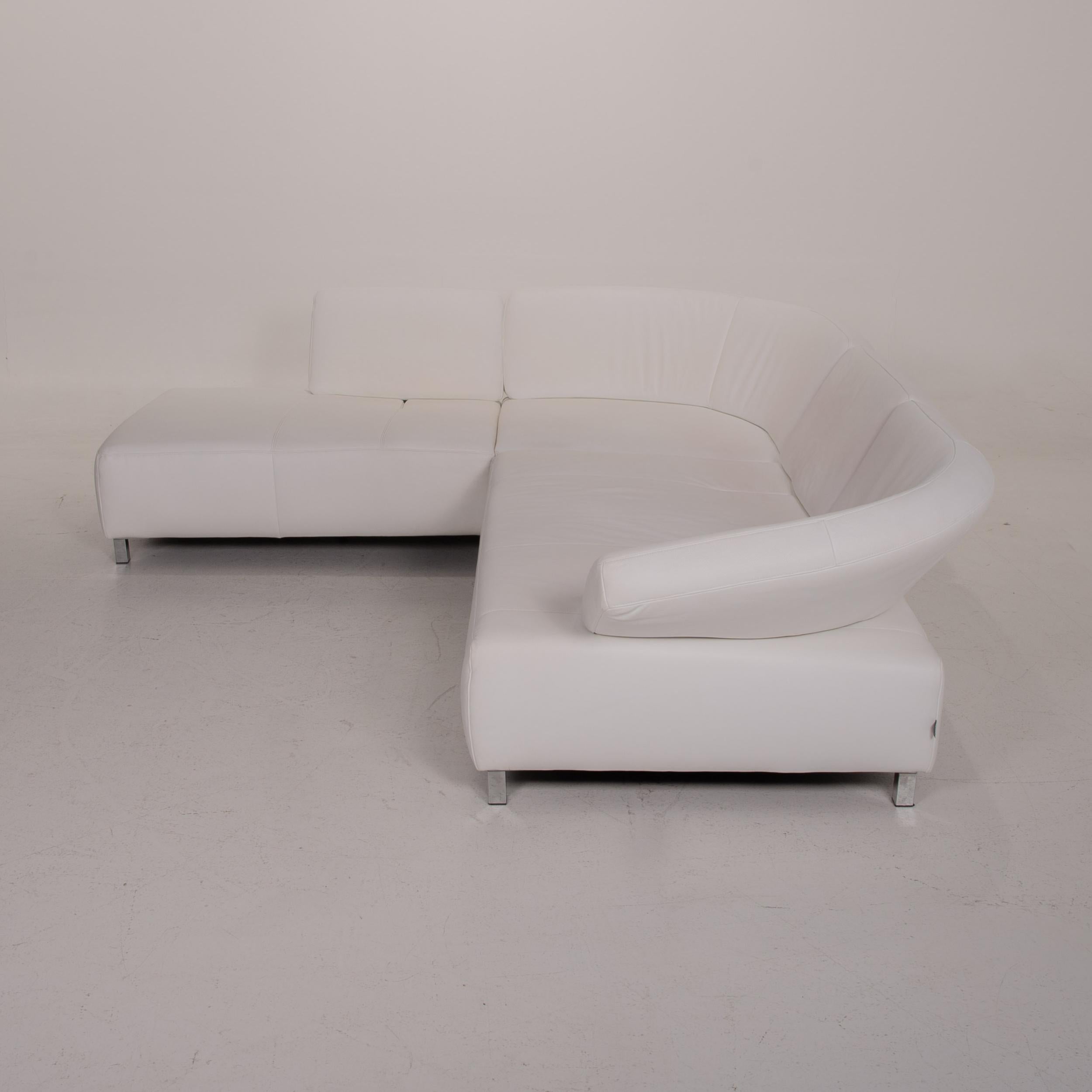 Ewald Schillig Butterfly Leather Sofa White Corner Sofa 1