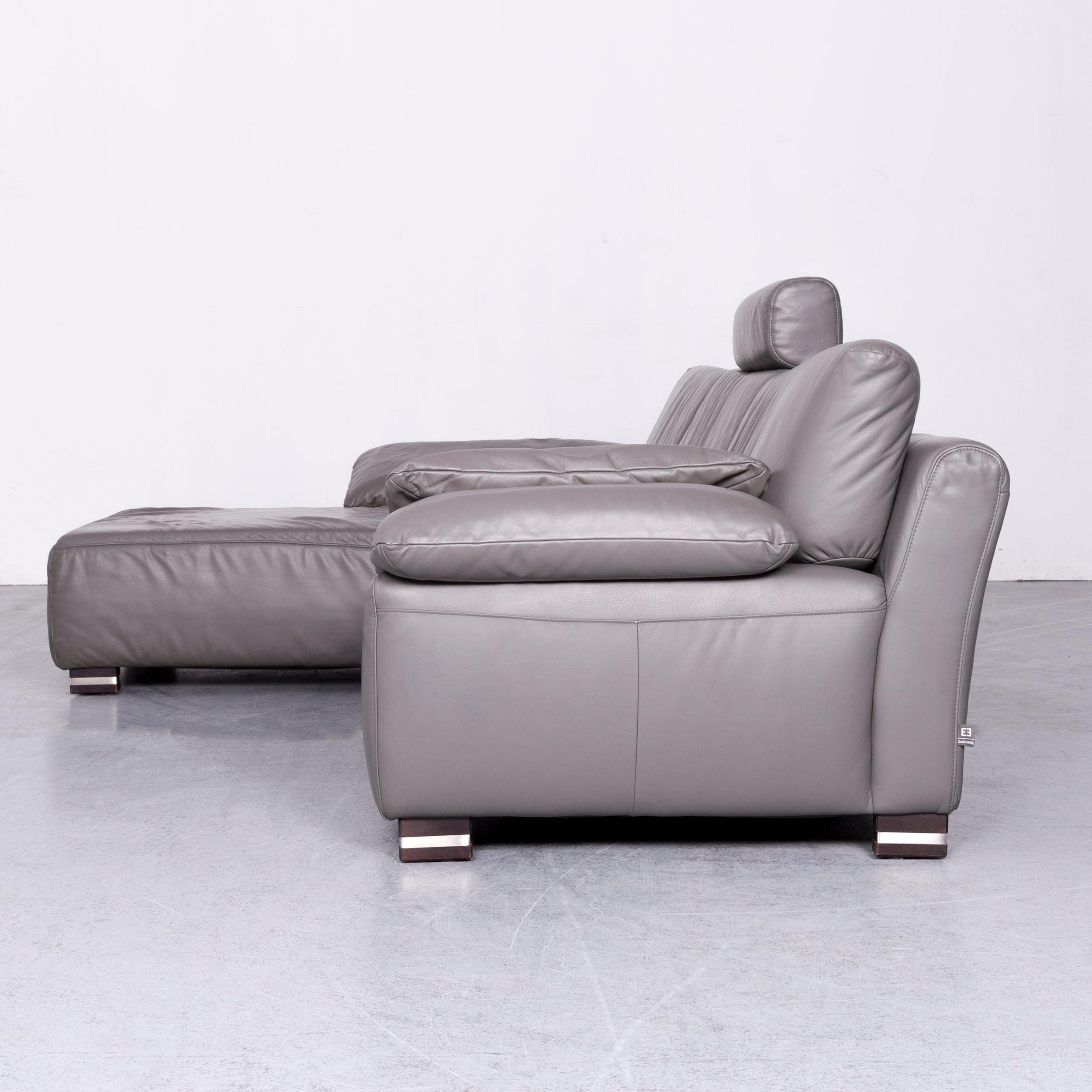 Ewald Schillig Designer Corner Sofa Set Couch Leather Grey Modern 9