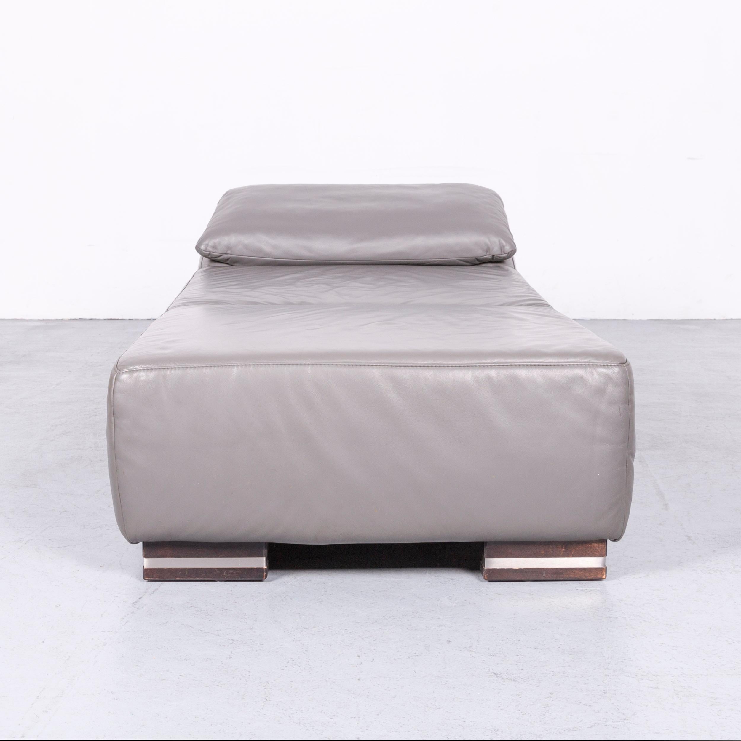 Ewald Schillig Designer Couch Leather Grey One-Seat Modern 5