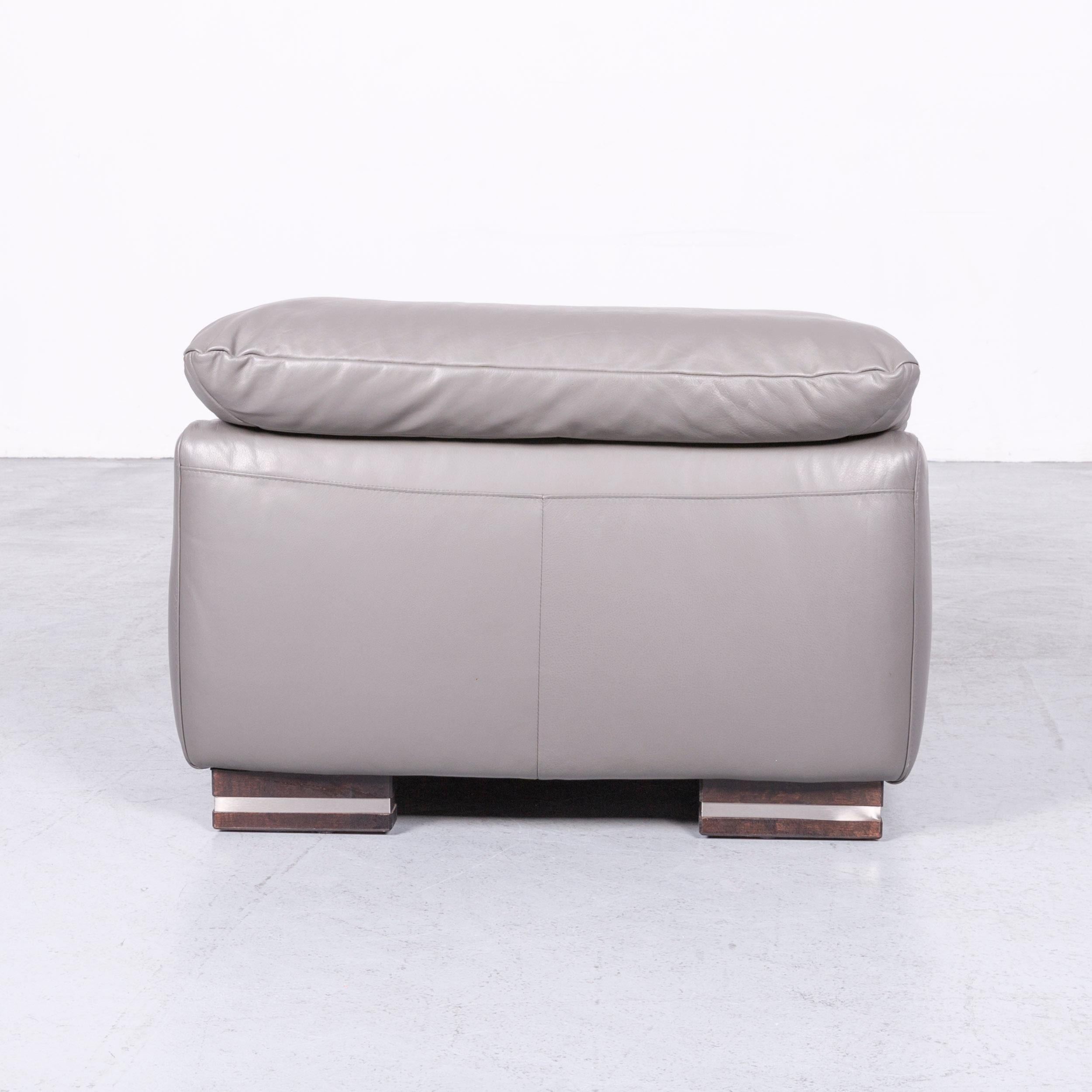 Ewald Schillig Designer Couch Leather Grey One-Seat Modern 3