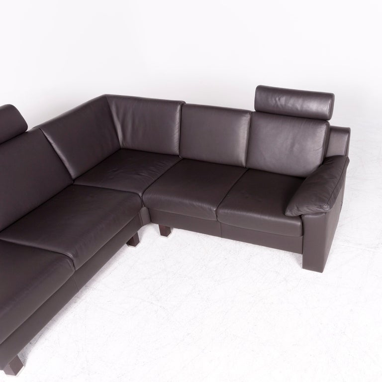 Ewald Schillig Designer Leather Corner Sofa Brown Genuine Leather Sofa ...