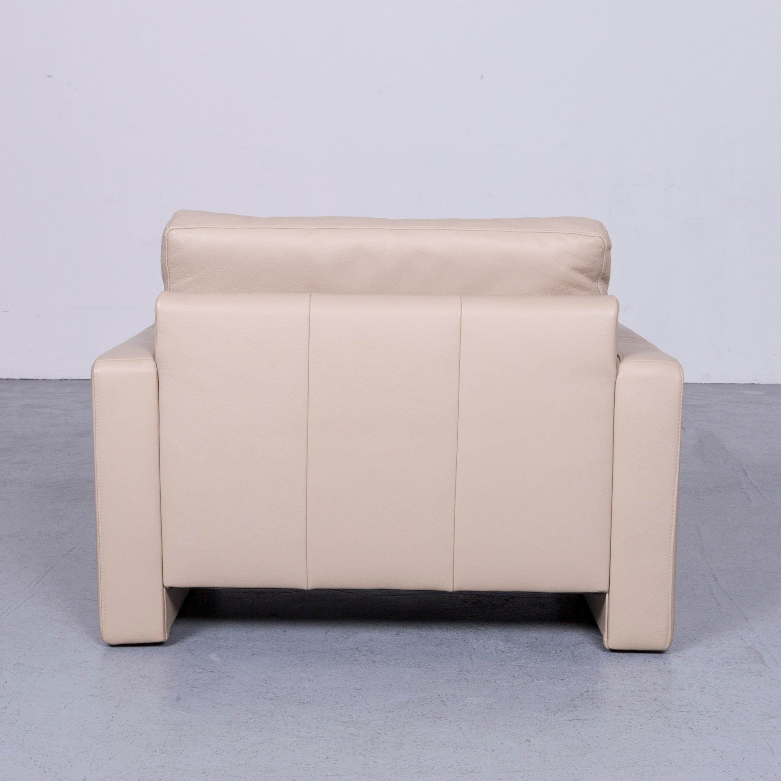 Ewald Schillig Designer Leather Sofa Armchair Set Brown Beige Two-Seat 12