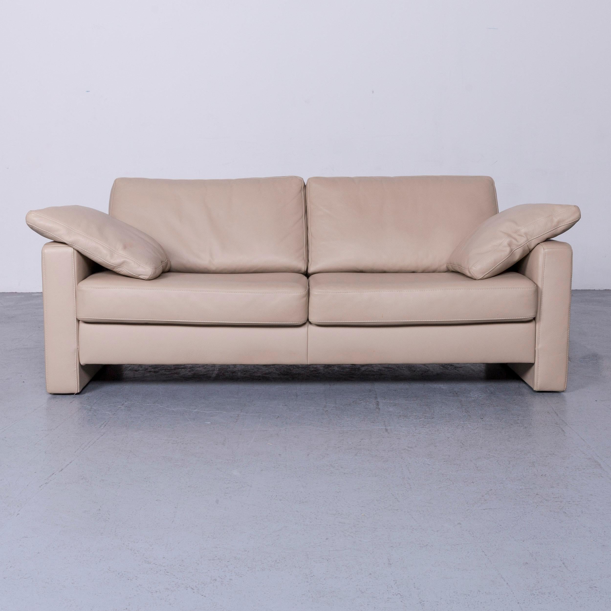 We bring to you an Ewald Schillig designer leather sofa armchair set brown beige two-seat.



























 