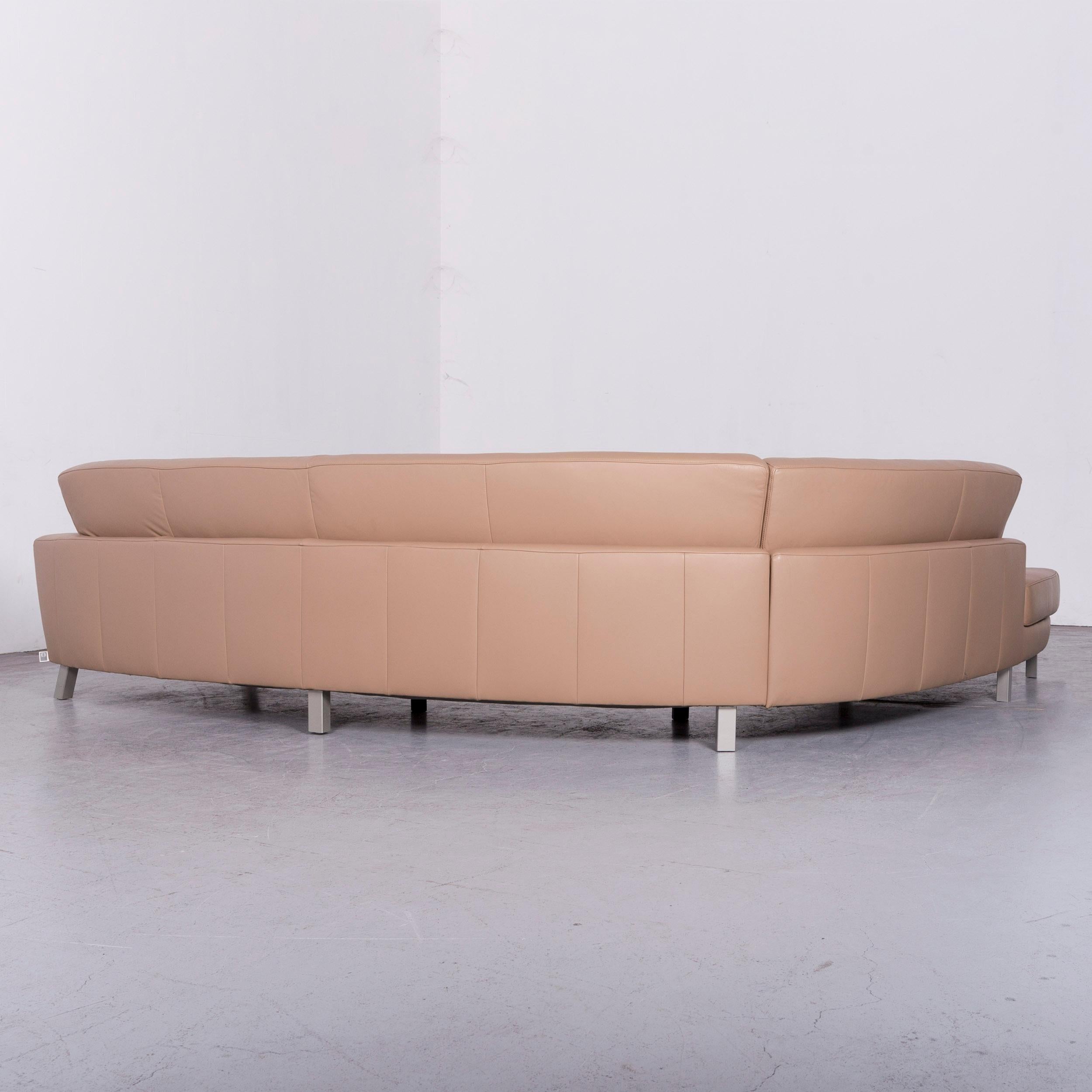 Ewald Schillig Designer Leather Sofa Beige Corner-Couch For Sale 4