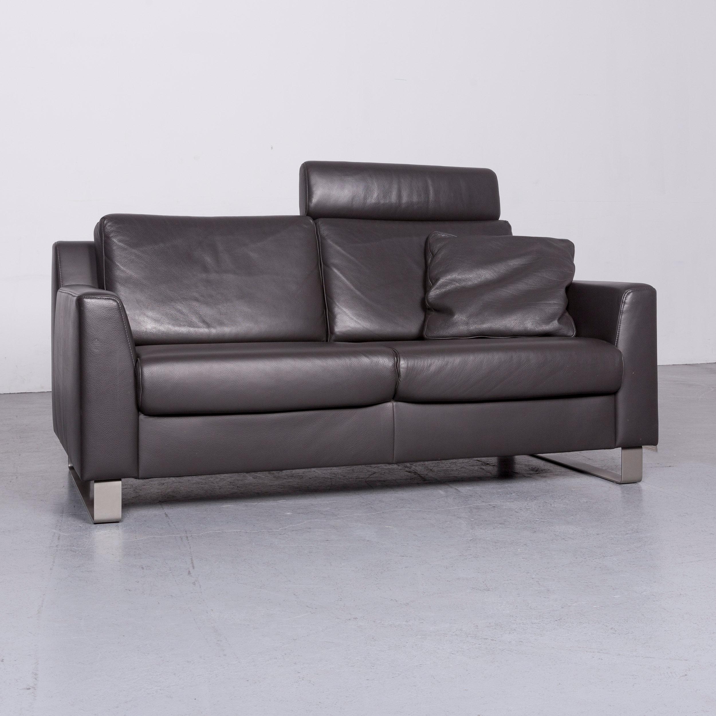We bring to you an Ewald Schillig designer sofa brown couch leather.