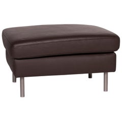 Ewald Schillig Domino Leather Stool Brown