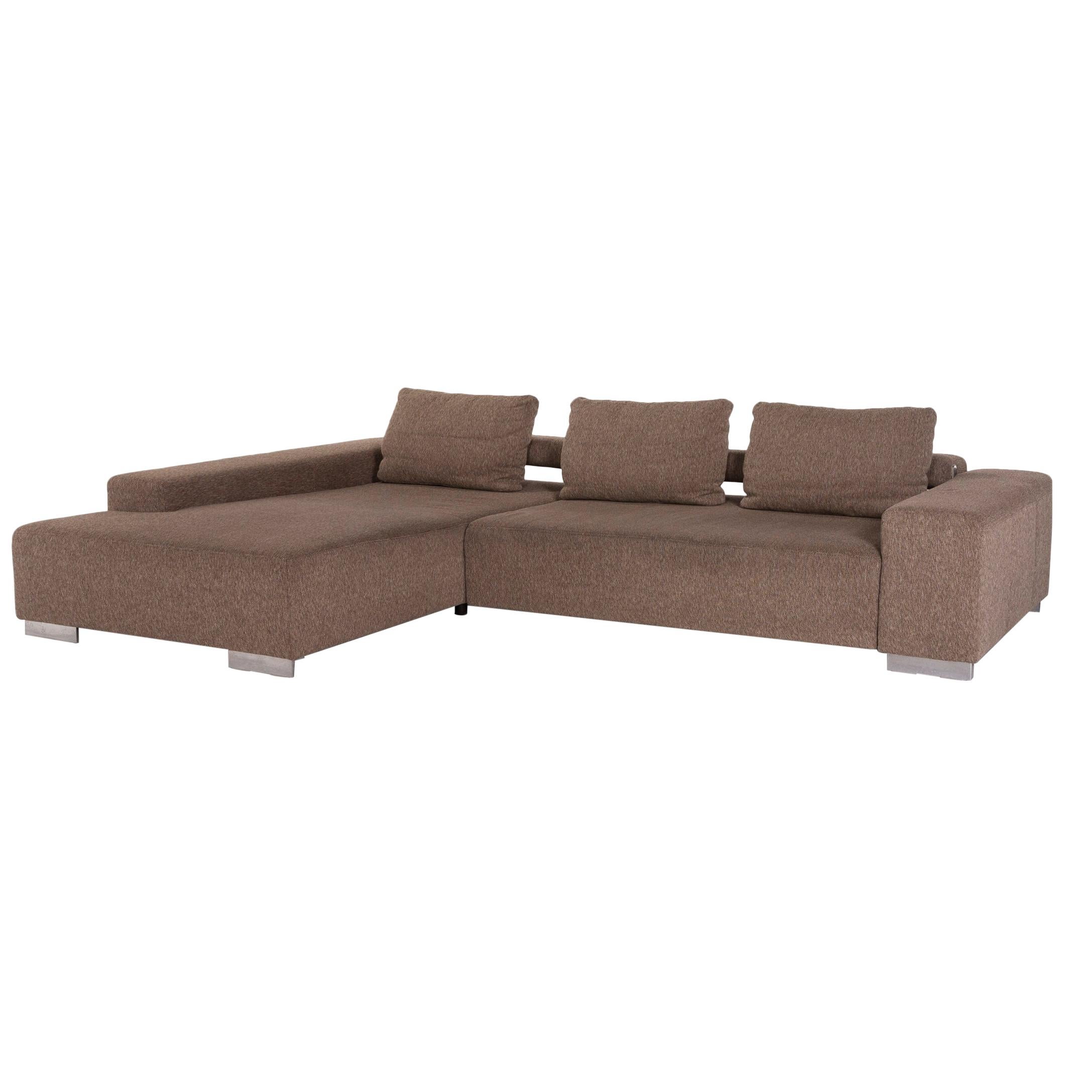 Ewald Schillig Fabric Corner Sofa Brown Sofa Sofa Bed Sleep Function
