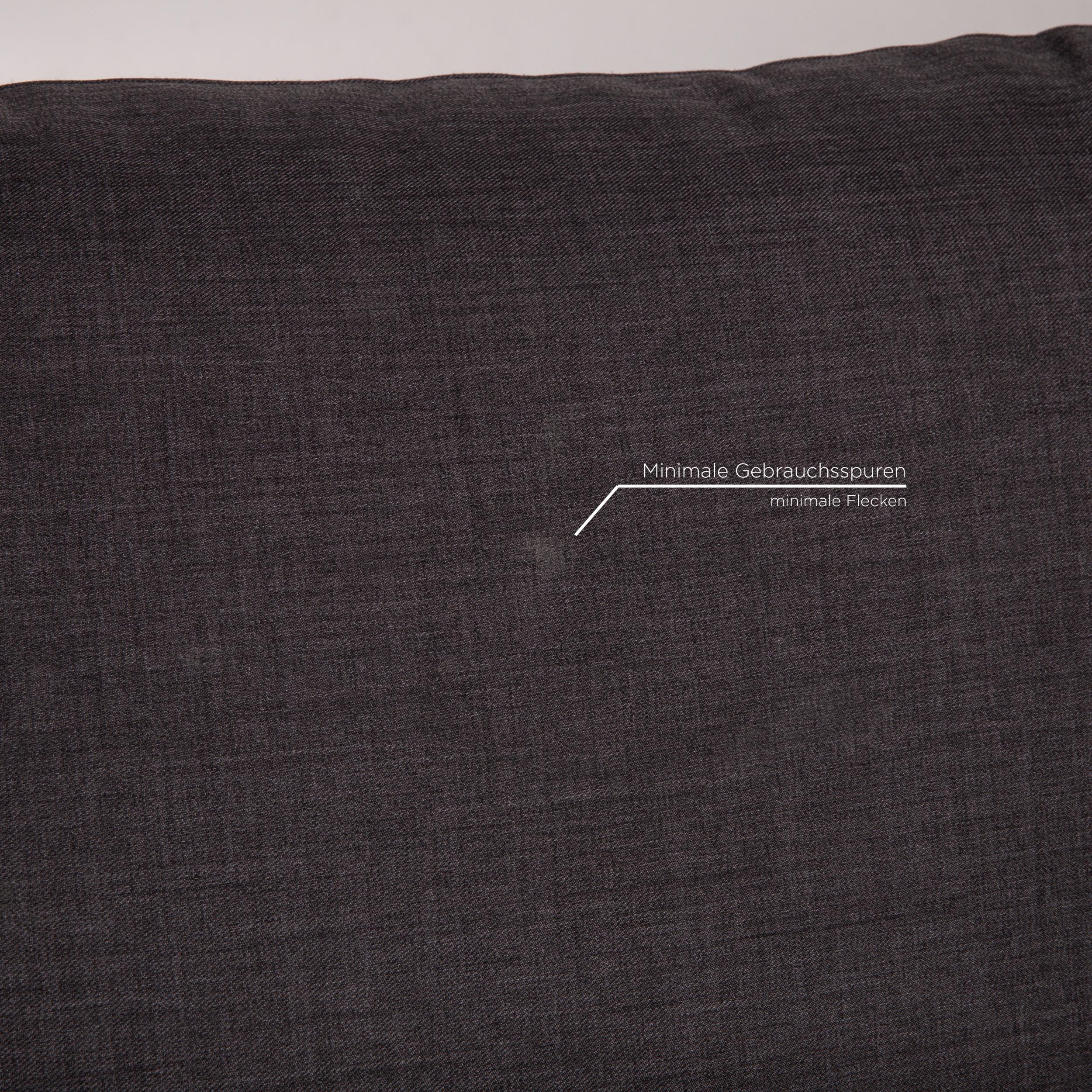 Ewald Schillig Anthrazitfarbenes Sofa mit zwei Sitzmöbeln und Stoff (Deutsch) im Angebot