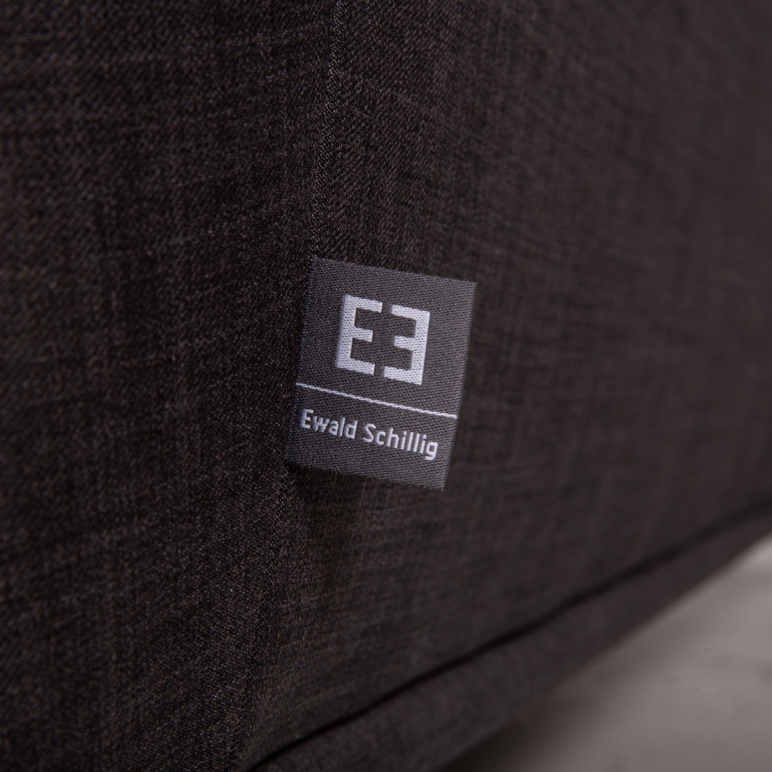 Ewald Schillig Anthrazitfarbenes Sofa mit zwei Sitzmöbeln und Stoff (21. Jahrhundert und zeitgenössisch) im Angebot