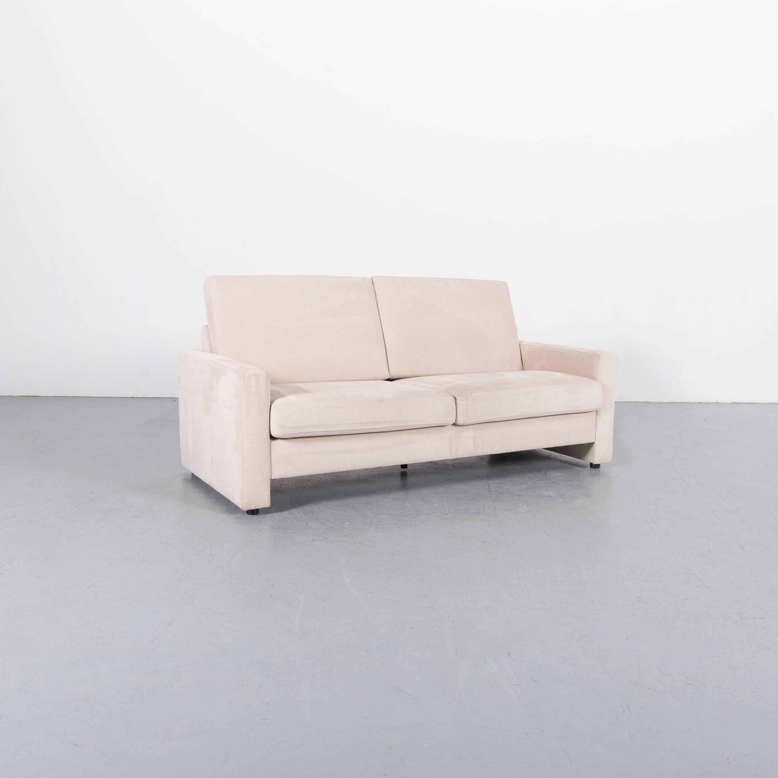 Ewald Schillig Fabric Sofa Off-White Two-Seat Couch In Good Condition For Sale In Cologne, DE