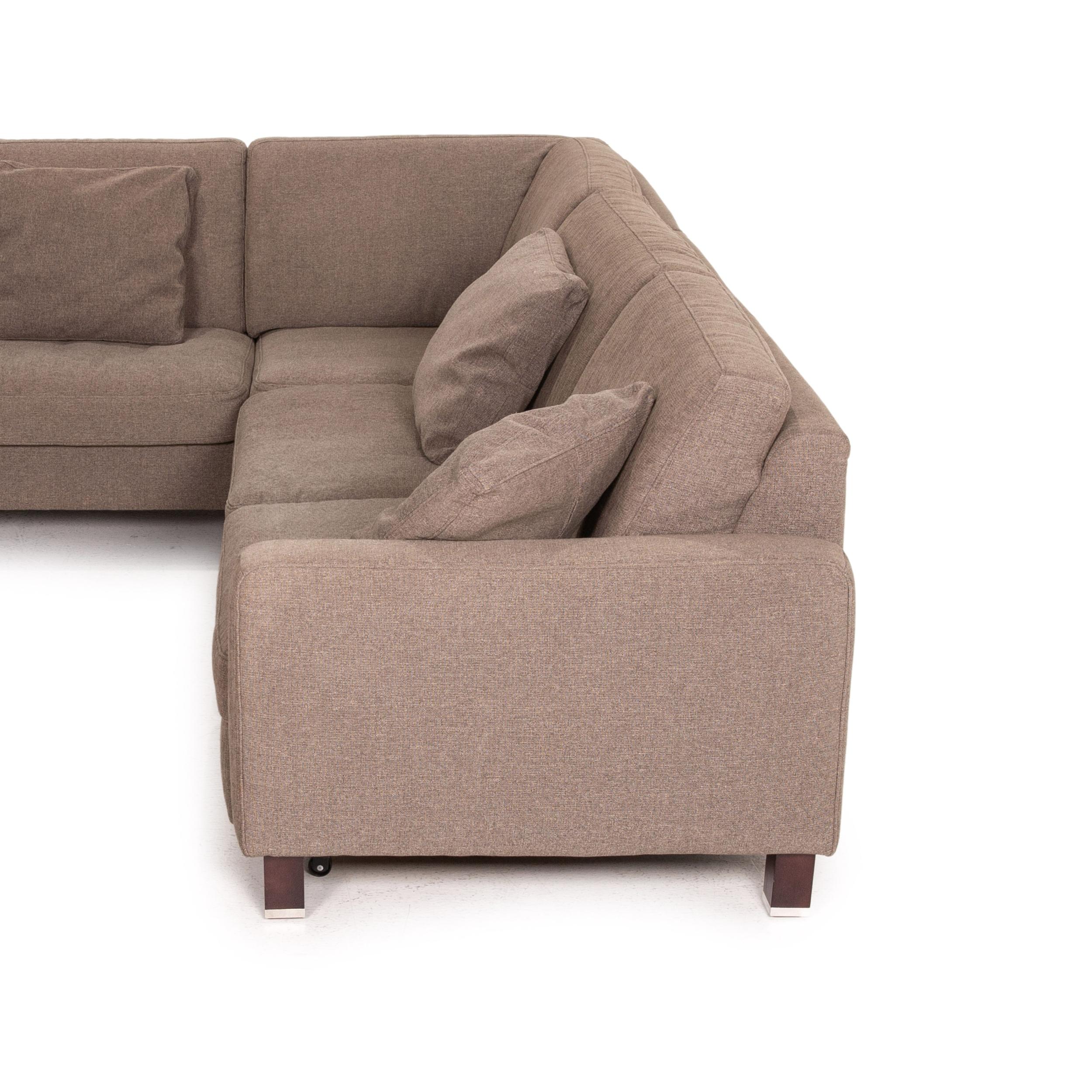 Ewald Schillig Fabric Sofa Set Gray Brown Function Sleeping Function Sofa Bed 5