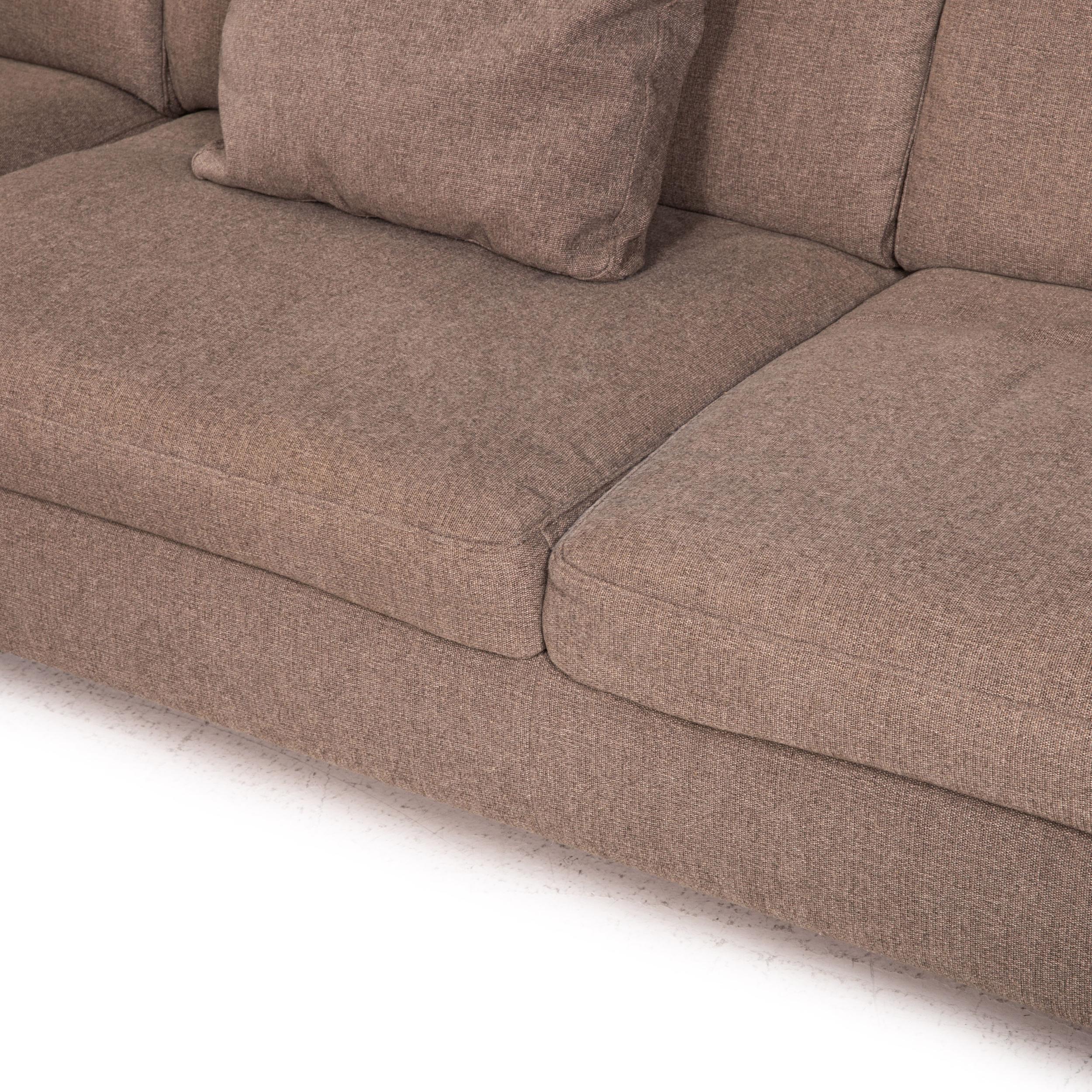 Contemporary Ewald Schillig Fabric Sofa Set Gray Brown Function Sleeping Function Sofa Bed