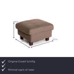 Tabouret en tissu gris-marron Ewald Schillig
