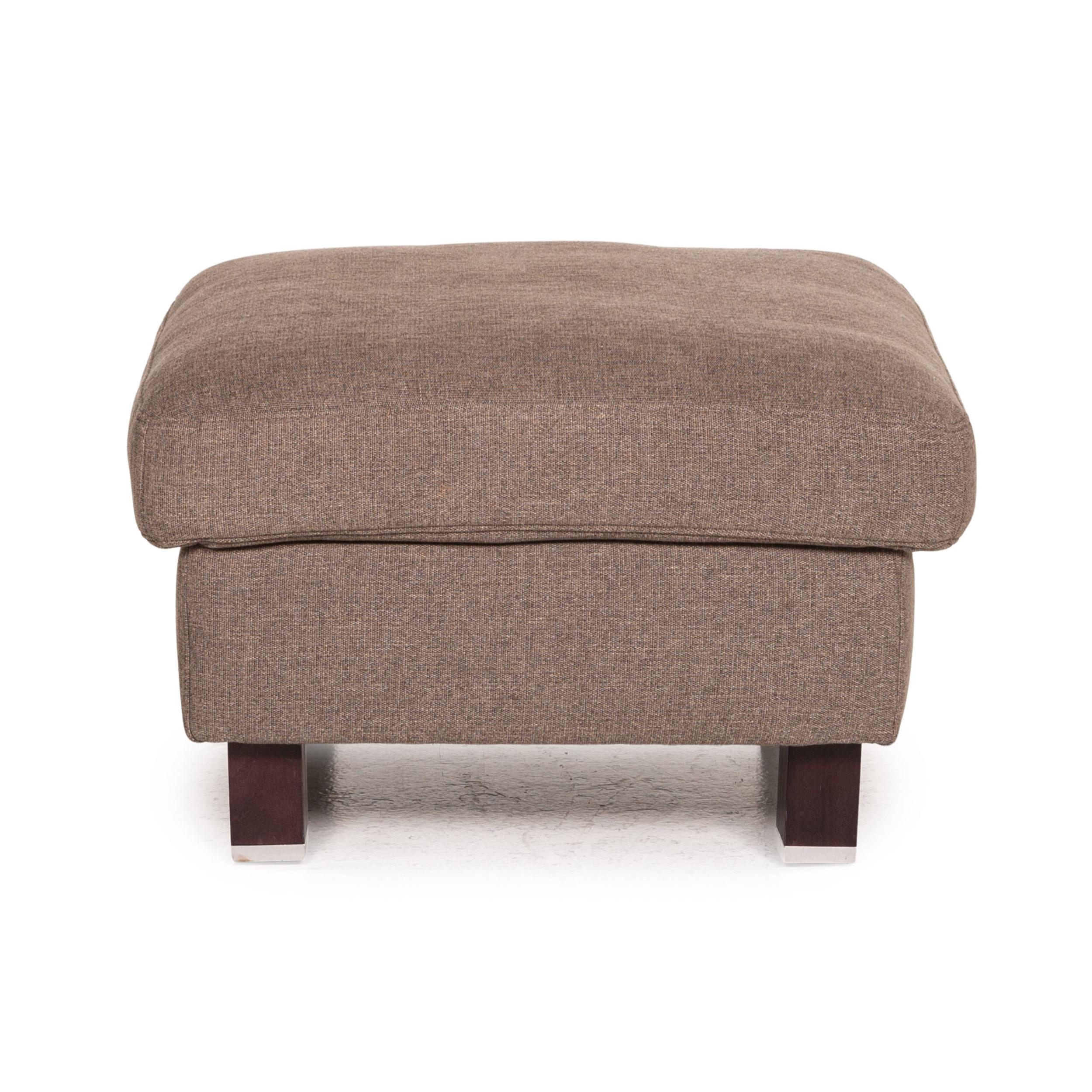 Ewald Schillig Fabric Stool Gray-Brown For Sale 2