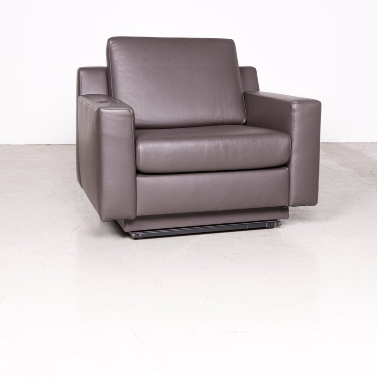 Ewald Schillig Flex Plus Brown Real Leather Armchair Real Leather Chair