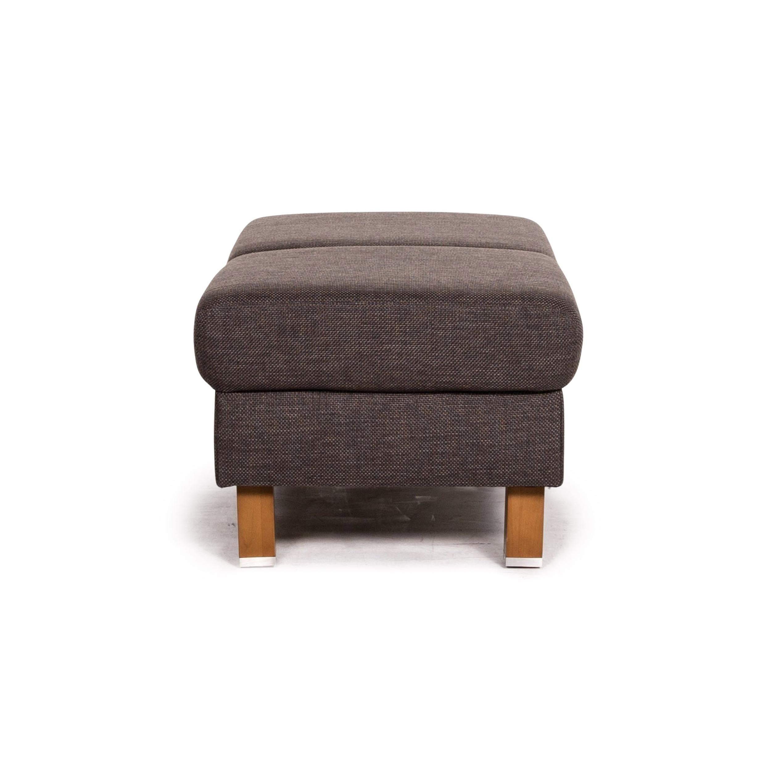 Ewald Schillig Flex Plus Fabric Stool Anthracite Gray Ottoman 3