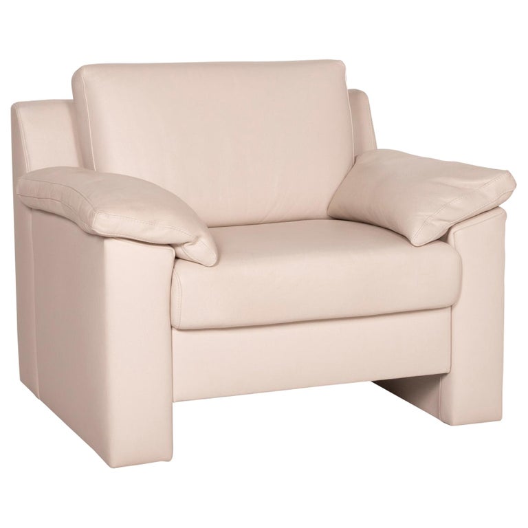 Ewald Schillig Flex Plus Leather Armchair Cream For Sale at 1stDibs | cream  leather armchair
