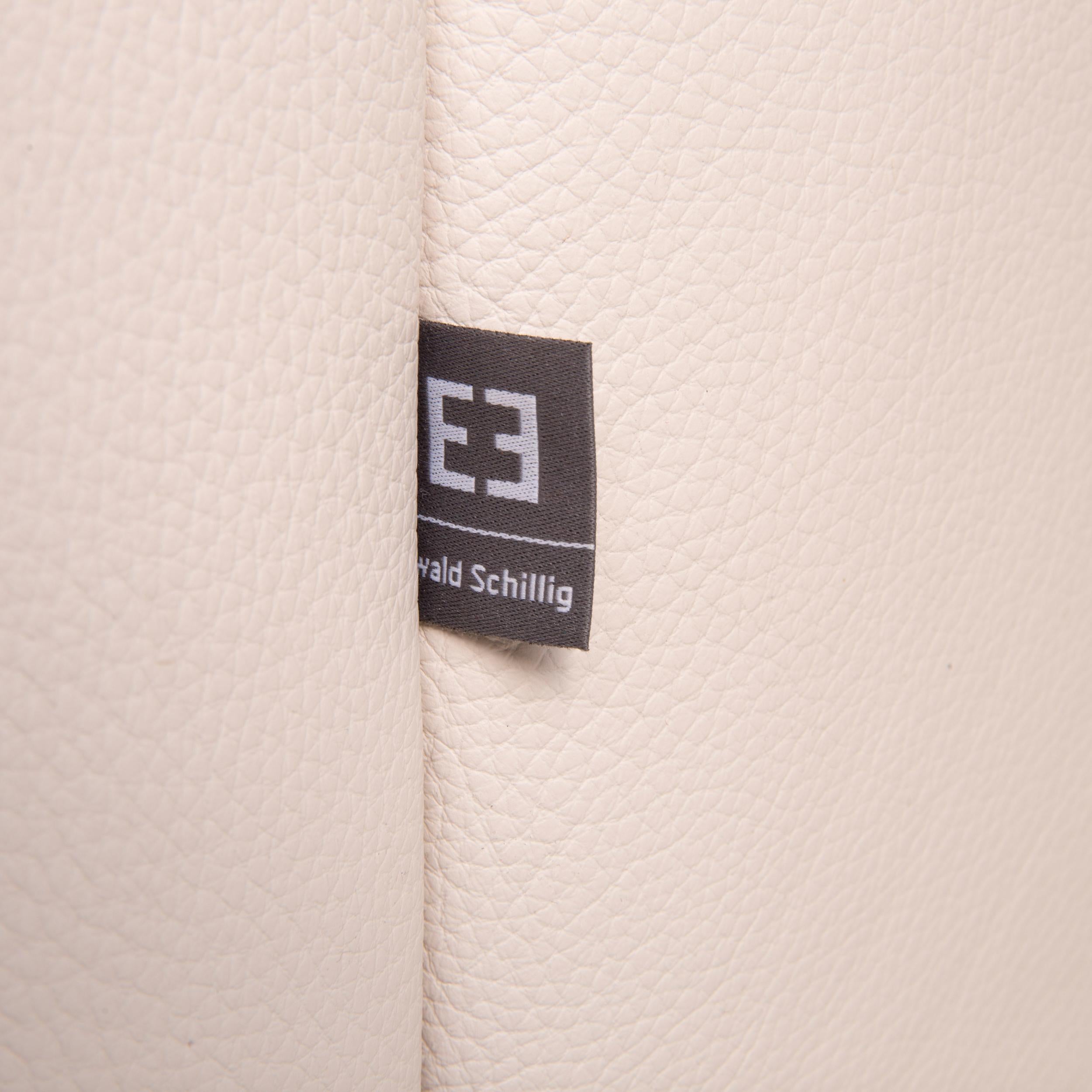 Ewald Schillig Flex Plus Leather Sofa Cream Two-Seater In Good Condition For Sale In Cologne, DE