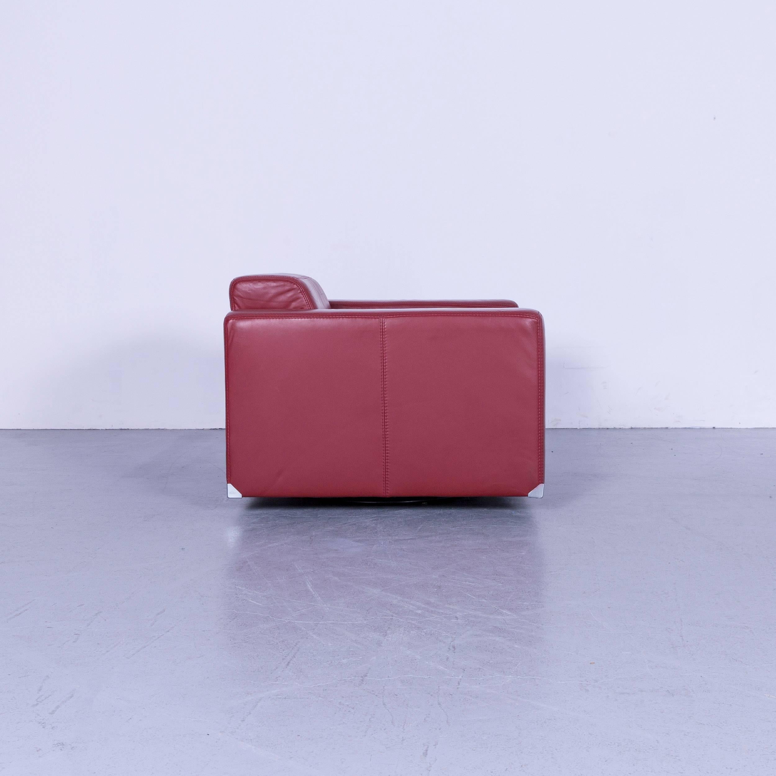 Ewald Schillig Leather Armchair Red One-Seat 5