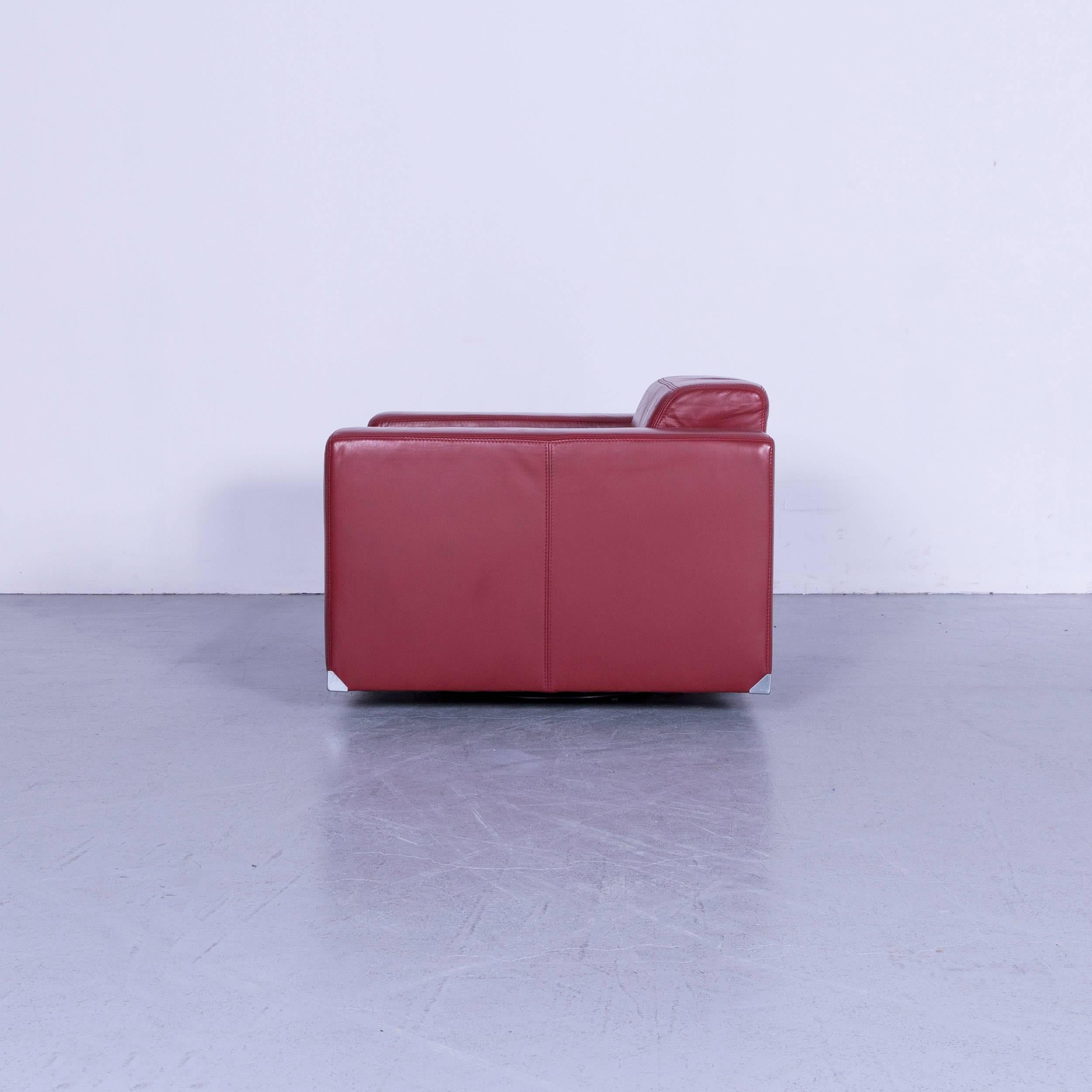 Ewald Schillig Leather Armchair Red One-Seat 3