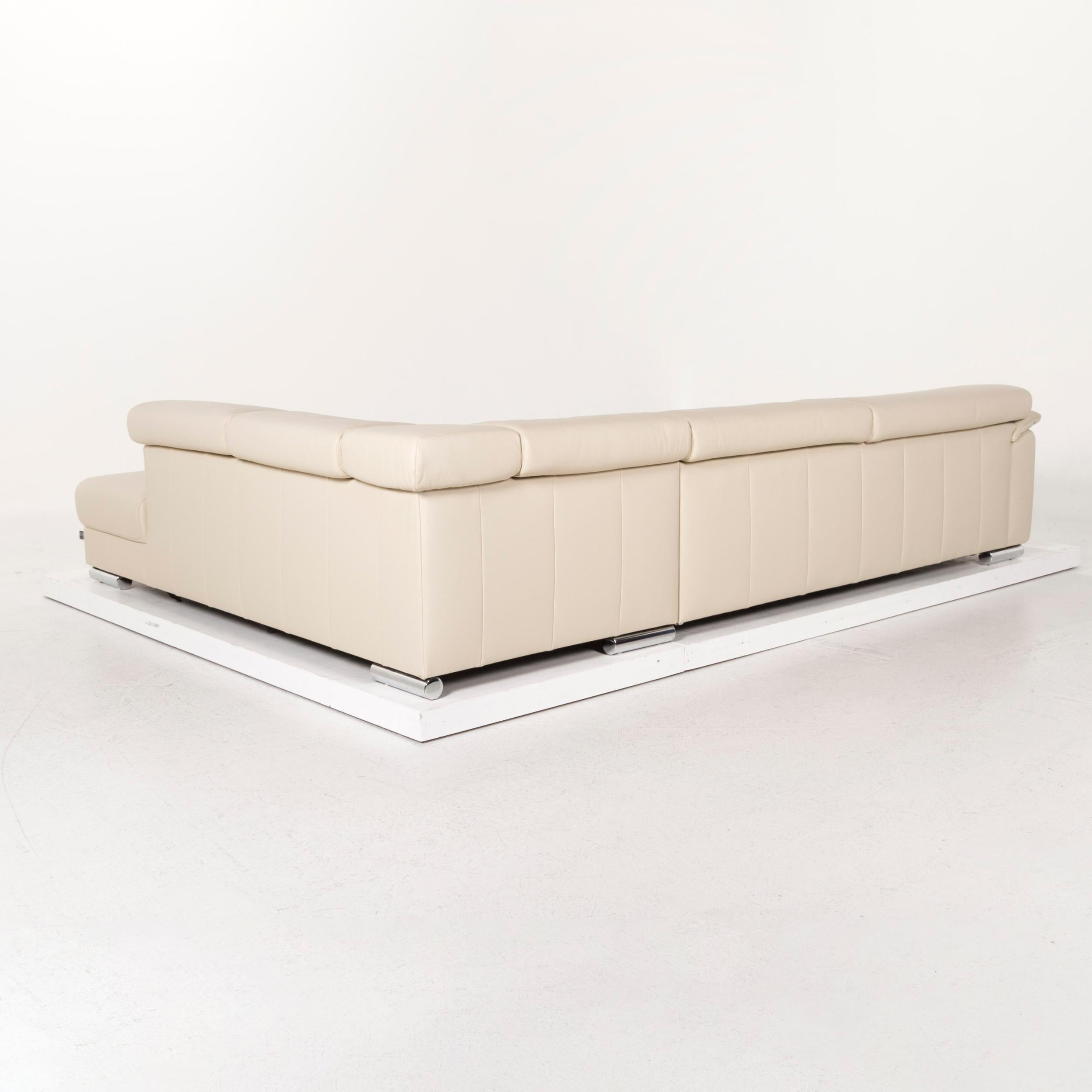 Ewald Schillig Leather Corner Sofa Beige Sofa Couch For Sale 5