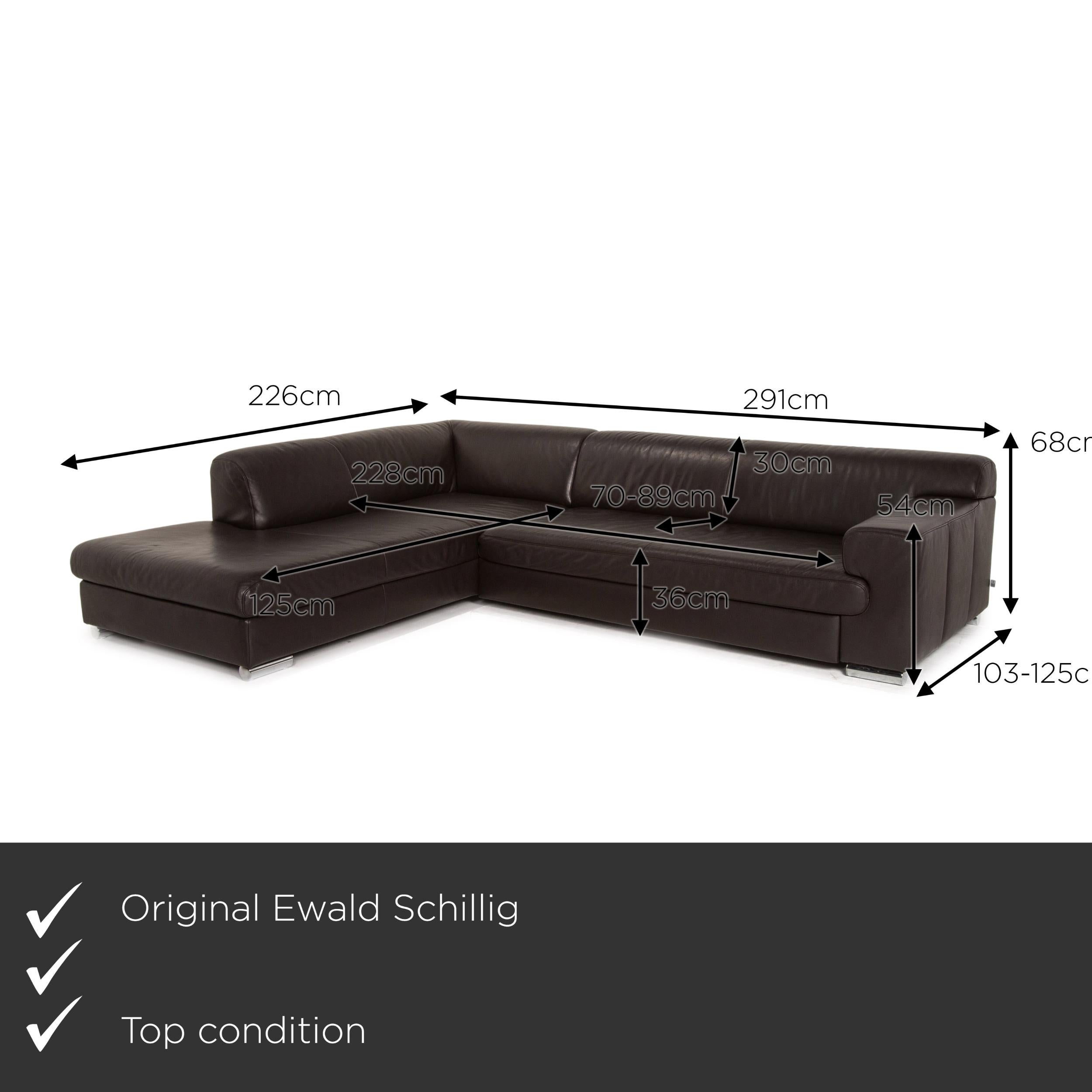 We present to you an Ewald Schillig leather corner sofa brown dark brown sofa couch.


 Product measurements in centimeters:
 

Depth: 103
Width: 291
Height: 68
Seat height: 36
Rest height: 54
Seat depth: 70
Seat width: 228
Back height: