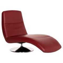 Ewald Schillig Leather Lounger Red Relax Lounger Relax Function Function Relax