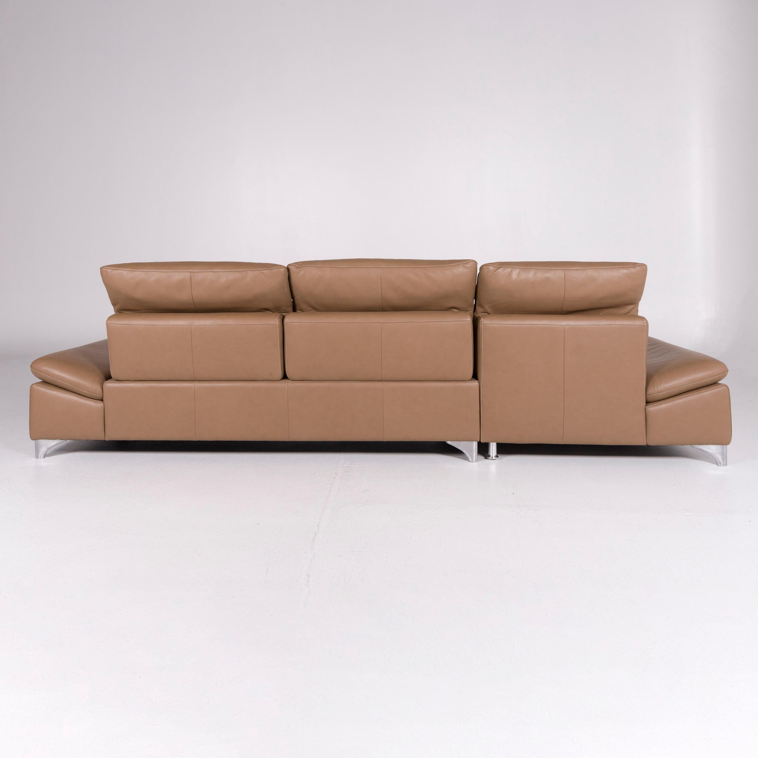 Ewald Schillig Leather Sofa Beige Corner Sofa For Sale 3