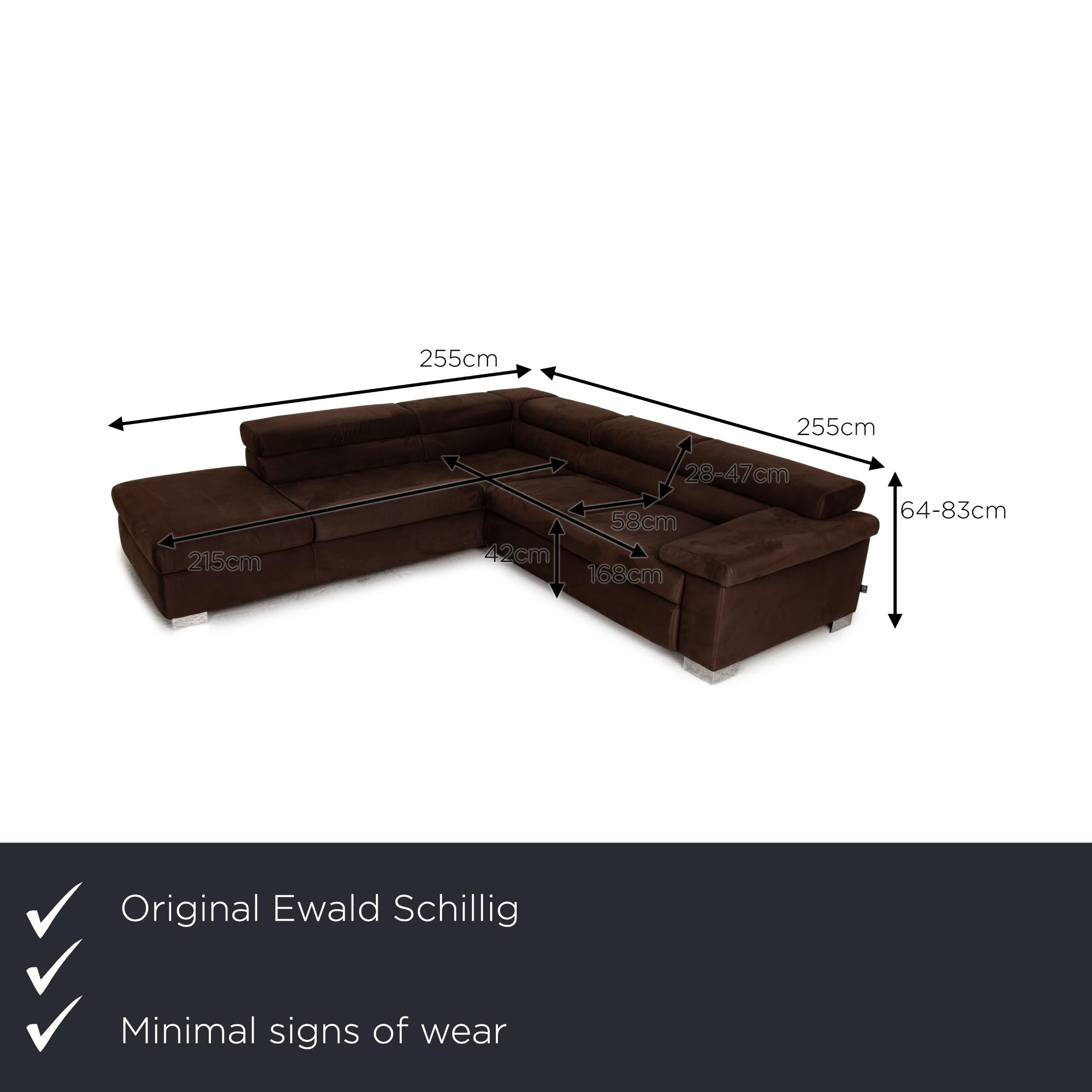 We present to you an Ewald Schillig leather sofa brown corner sofa function couch.

Product measurements in centimeters:

Depth: 245
Width: 255
Height: 64
Seat height: 42
Rest height: 53
Seat depth: 58
Seat width: 215
Back height: