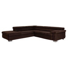 Ewald Schillig Leather Sofa Brown Corner Sofa Function Couch