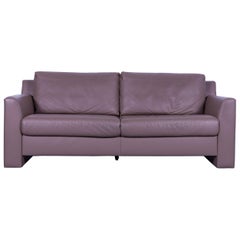 Ewald Schillig Leather Sofa Brown Three-Seat
