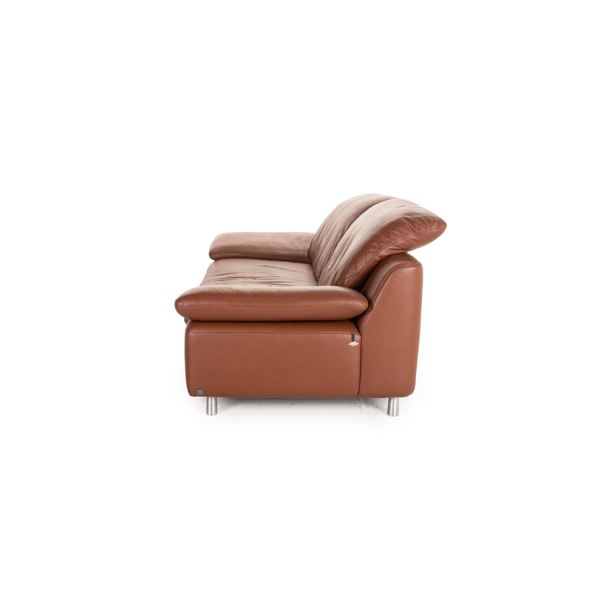 Braunes Leder-Sofa mit zwei Sitzern von Ewald Schillig im Angebot 6