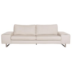 Ewald Schillig Leather Sofa Gray Three-Seat